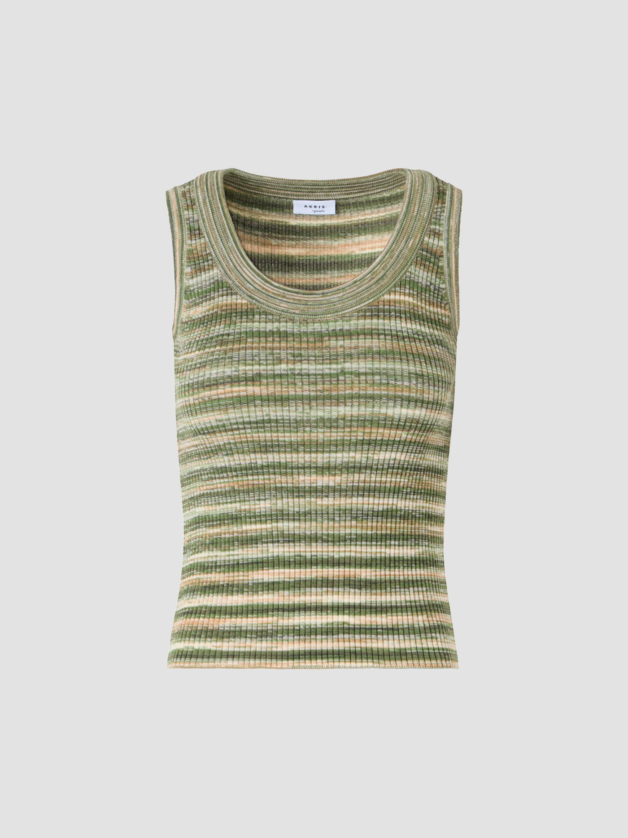 Akris punto Women's Space Dye Wool Tank - Green Multicolor | Thumbnail 7