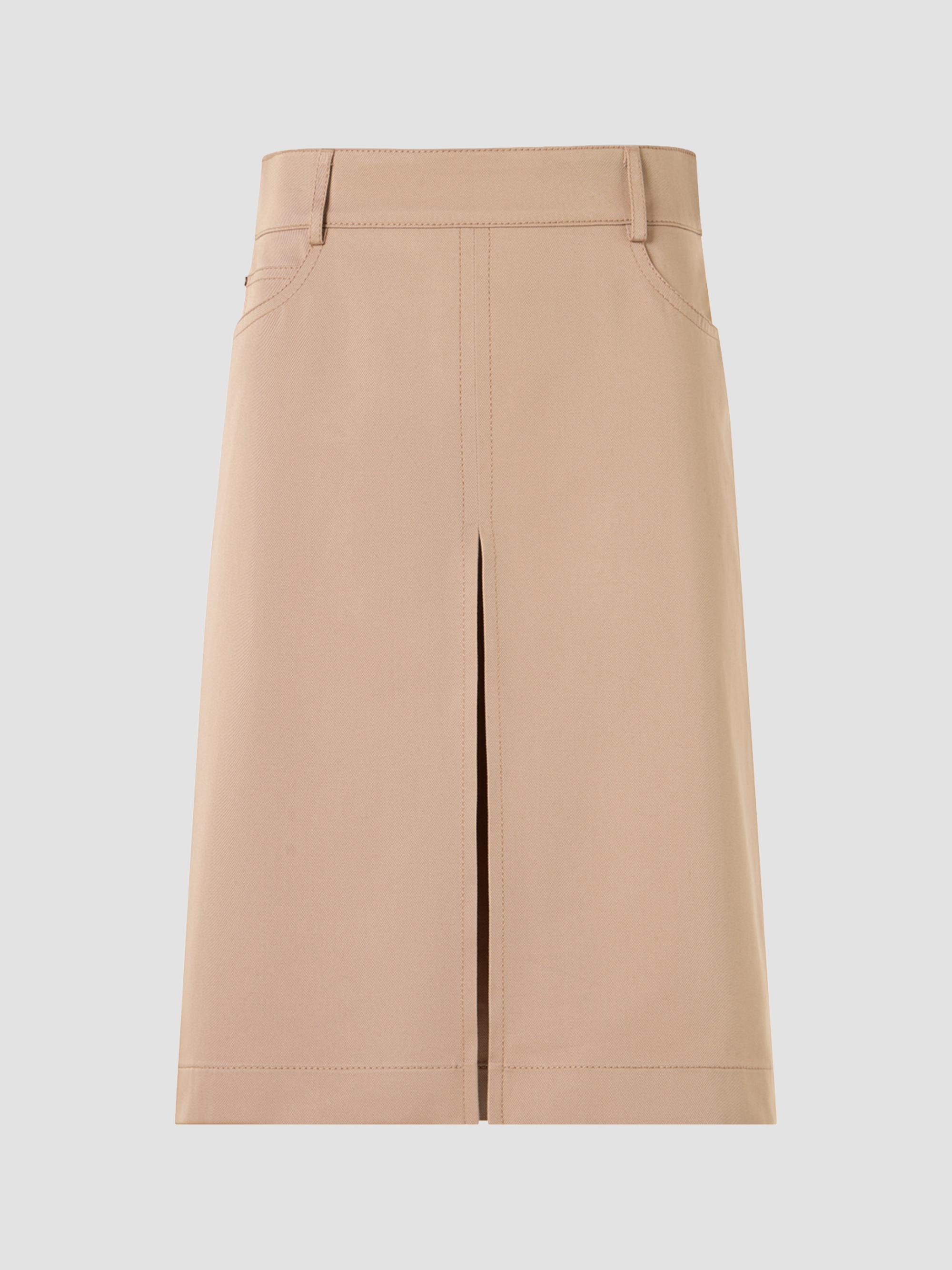 Akris punto Women's Cotton Gabardine A-Line Mini Skirt - Beige | Thumbnail 6