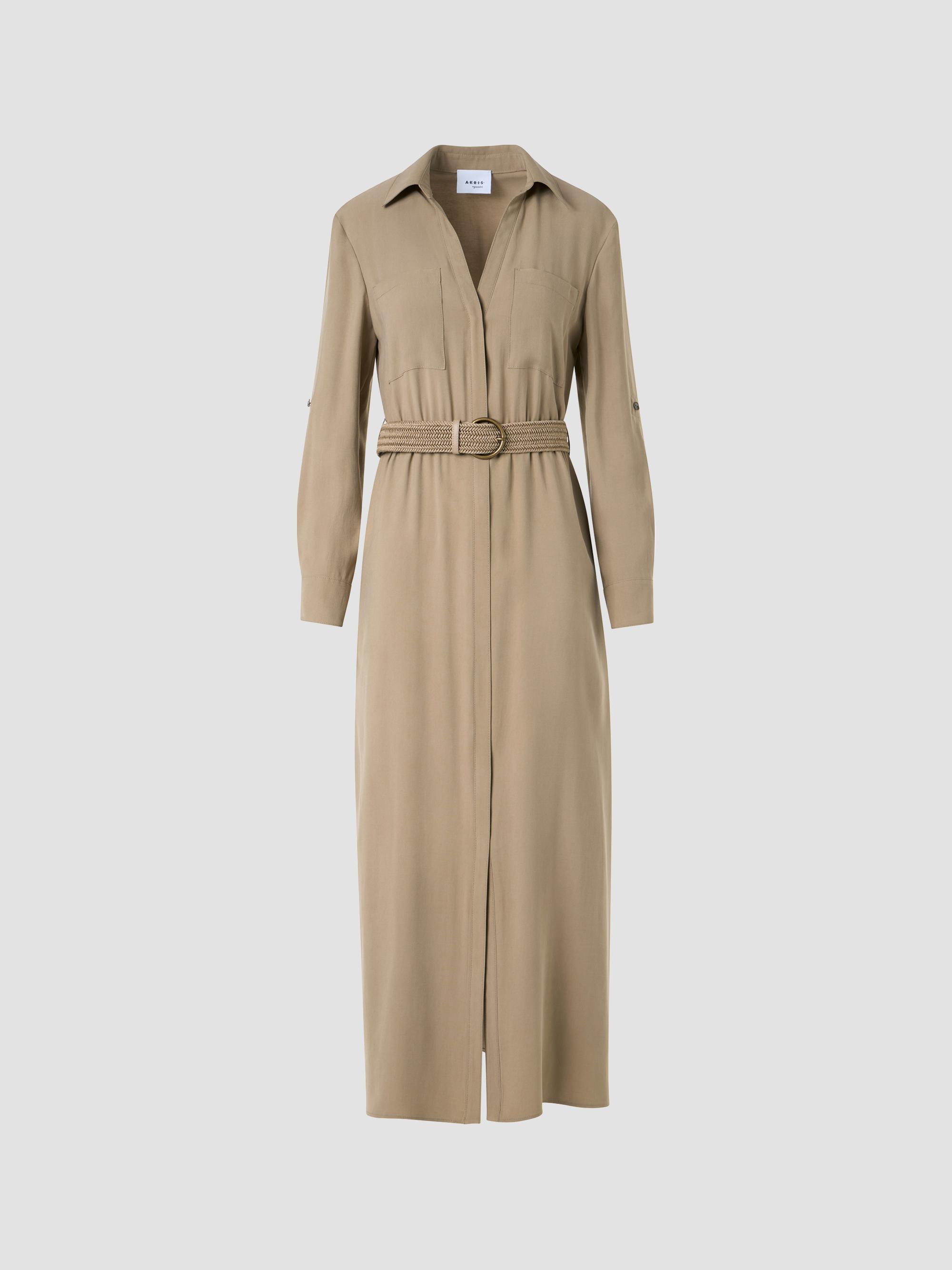 Akris punto Abstract Georgette Crewneck Midi-Dress | Saks Fifth Avenue