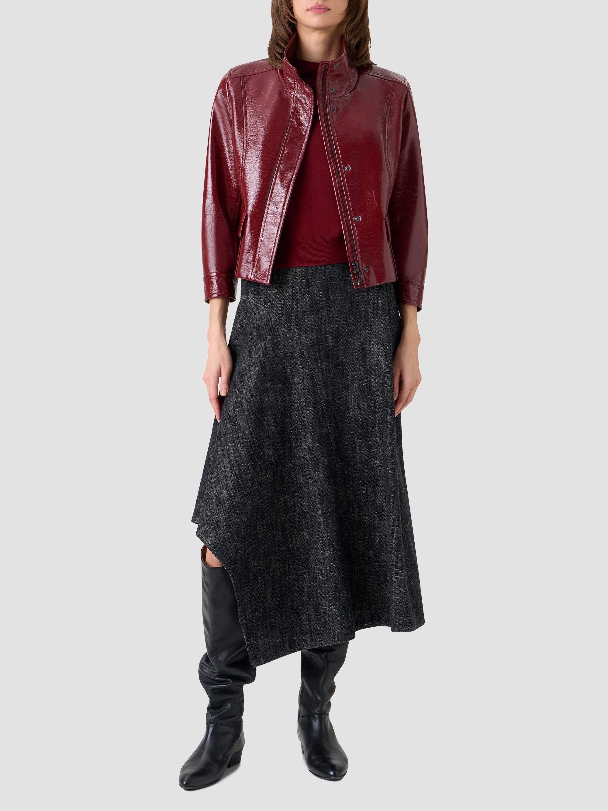 Akris punto Women's Crinkled Faux-Leather Jacket - Pomegranate | Thumbnail 2