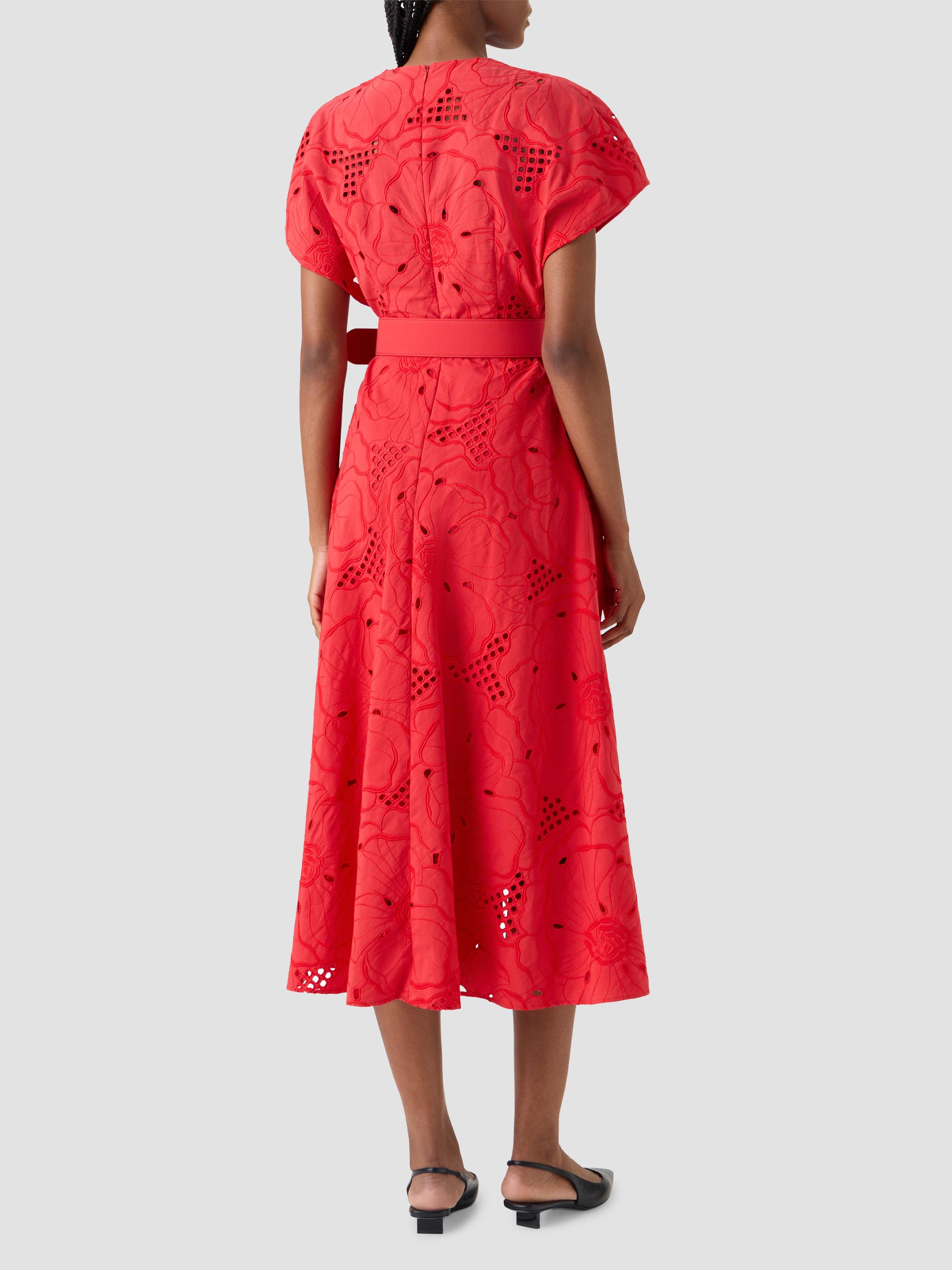 Akris punto Eyelet Embroidered Cotton Midi Dress | Saks Fifth Avenue