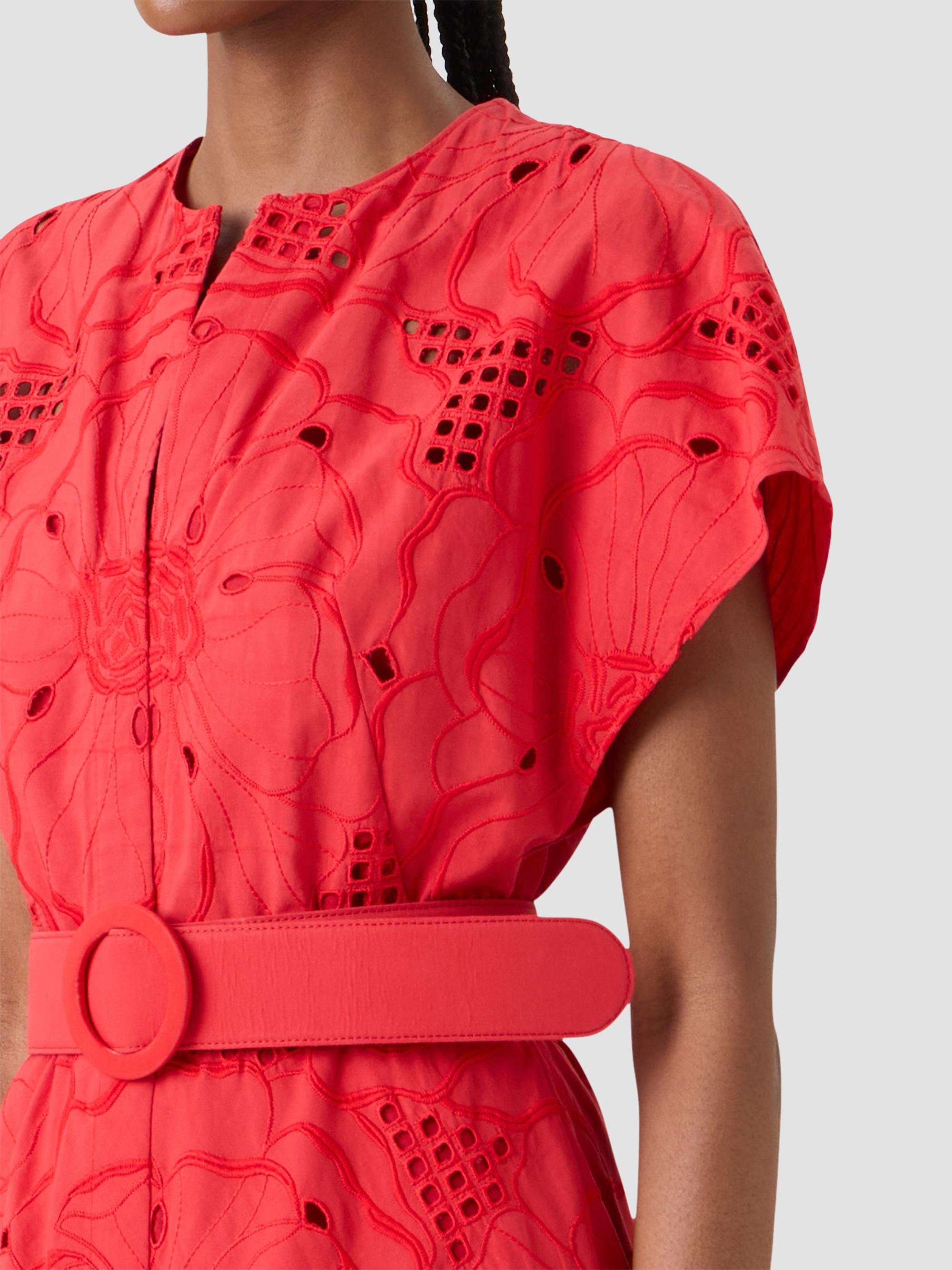 Akris punto Eyelet Embroidered Cotton Midi Dress | Saks Fifth Avenue