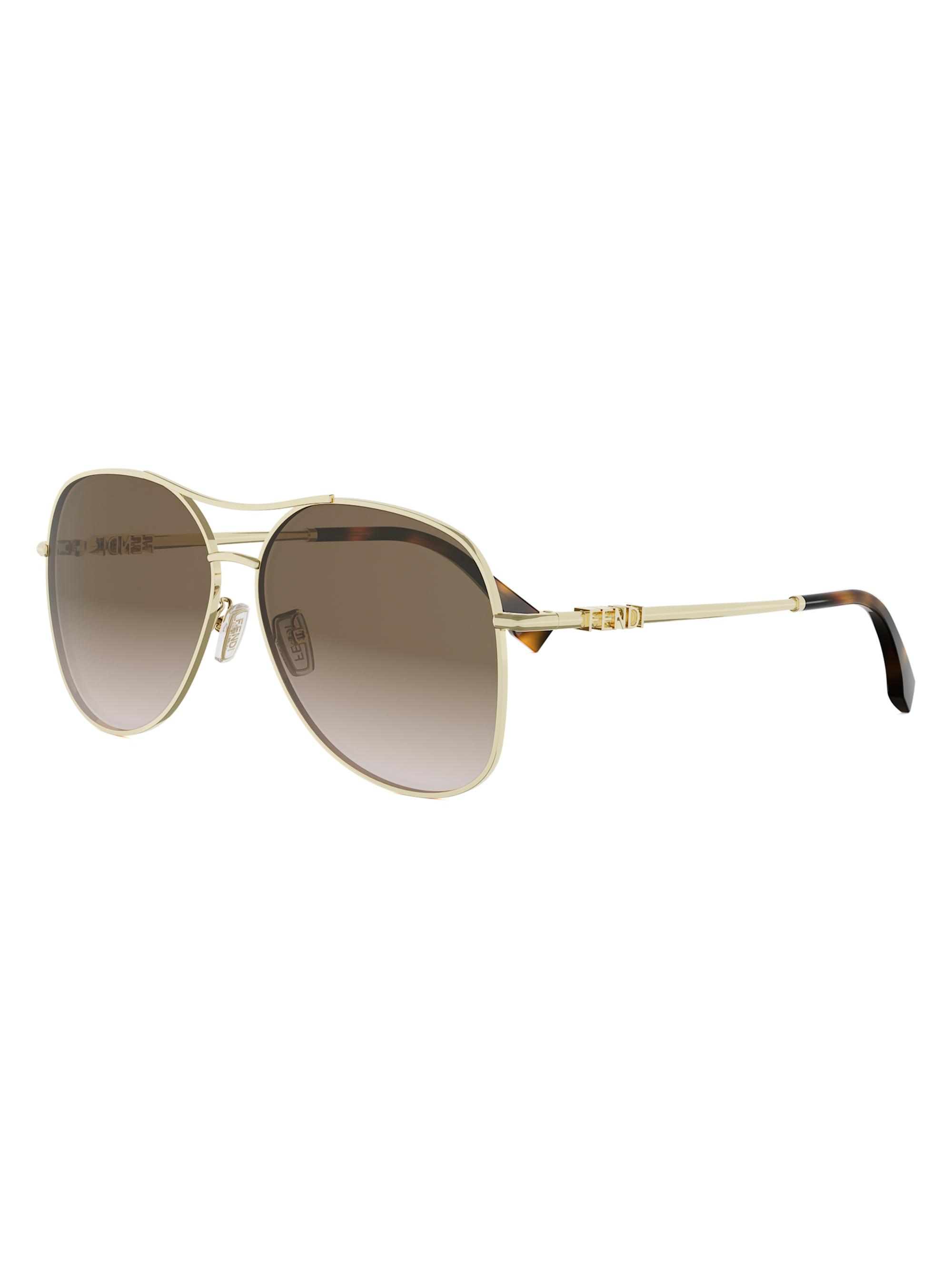 Fendi Women's graphy 61MM Pilot Sunglasses - Gold