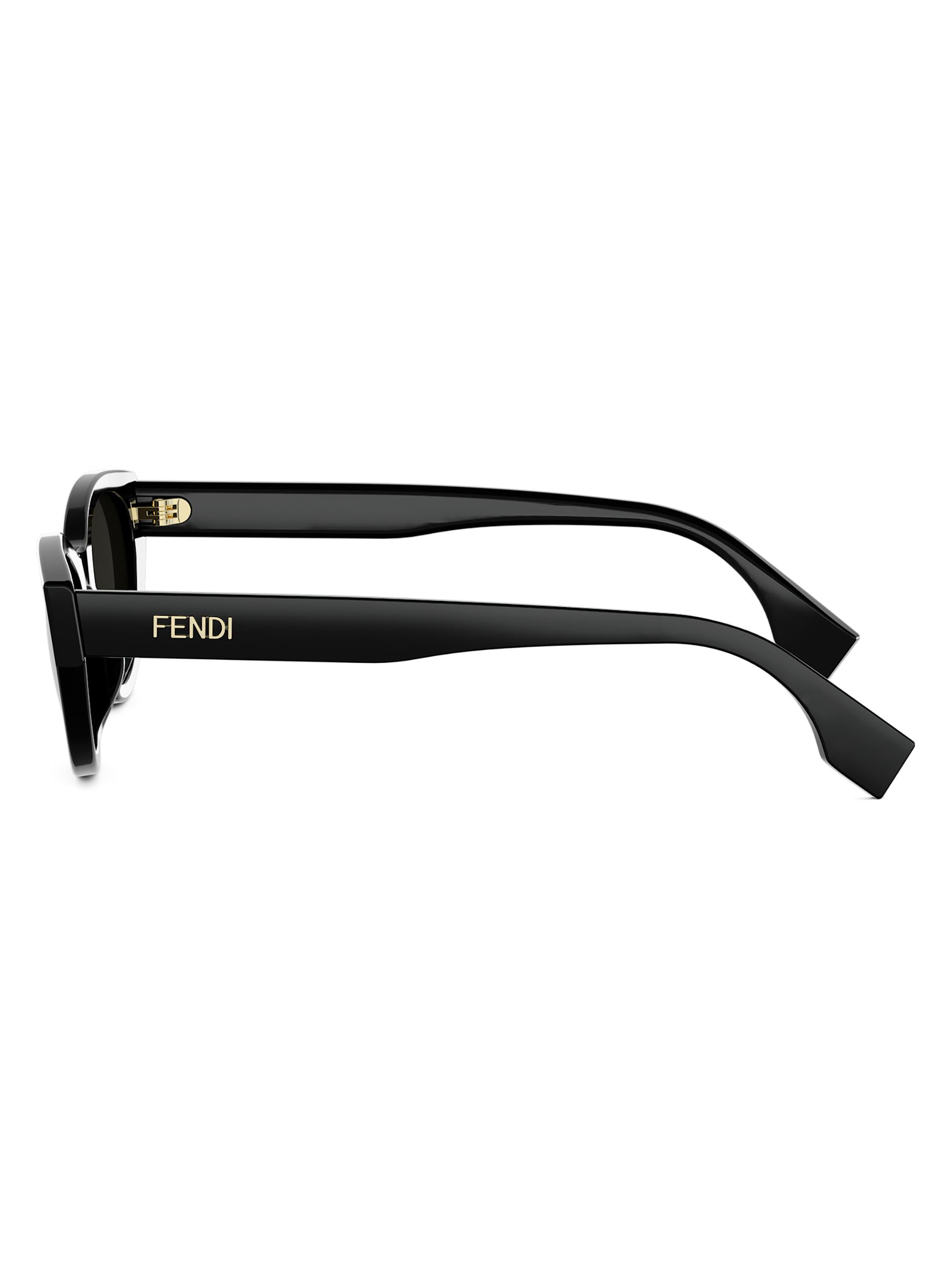 Fendi Lettering 51MM Cat-Eye Sunglasses | Saks Fifth Avenue
