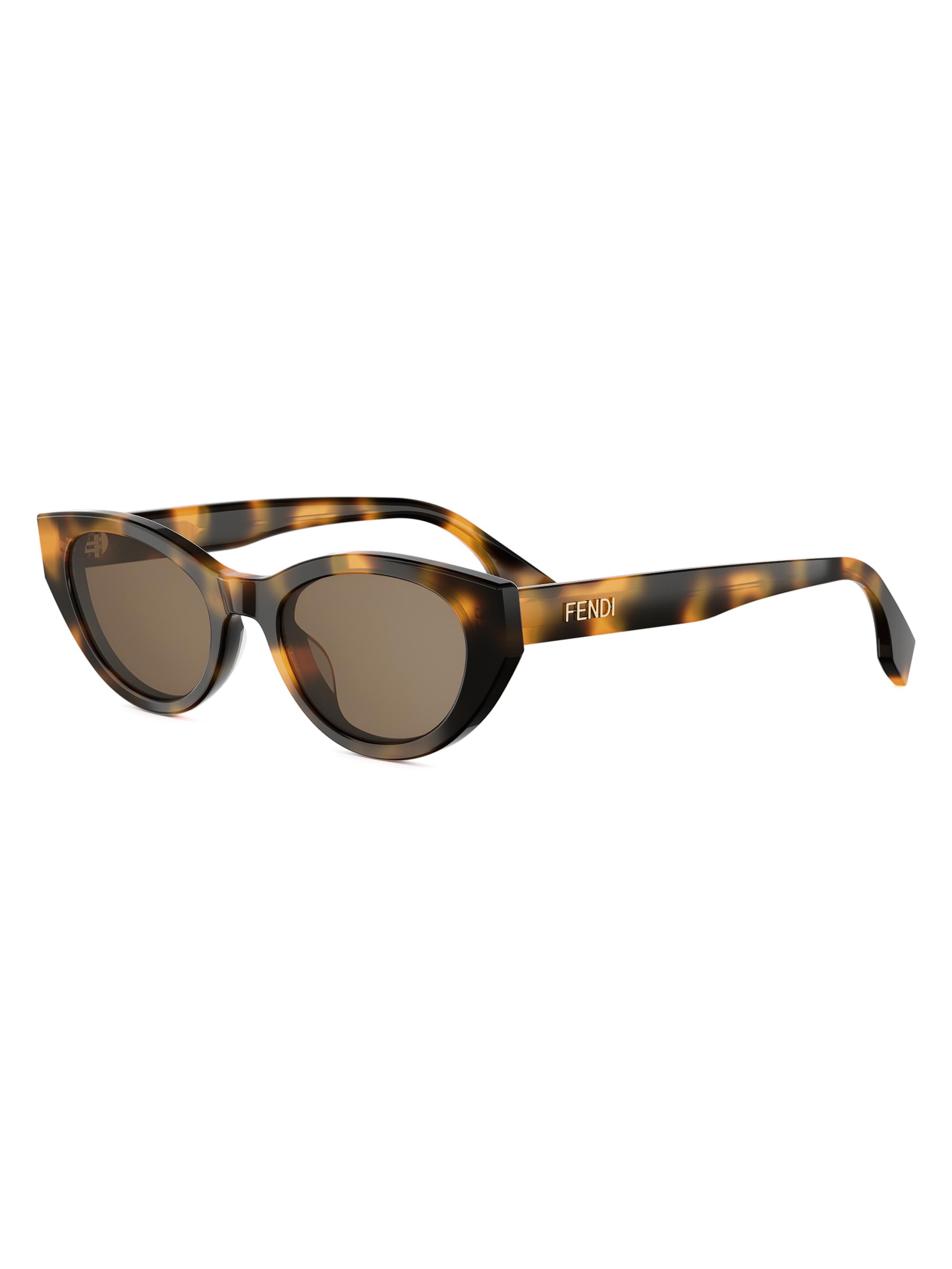 Fendi Women's Lettering 51MM Cat-Eye Sunglasses - Brown