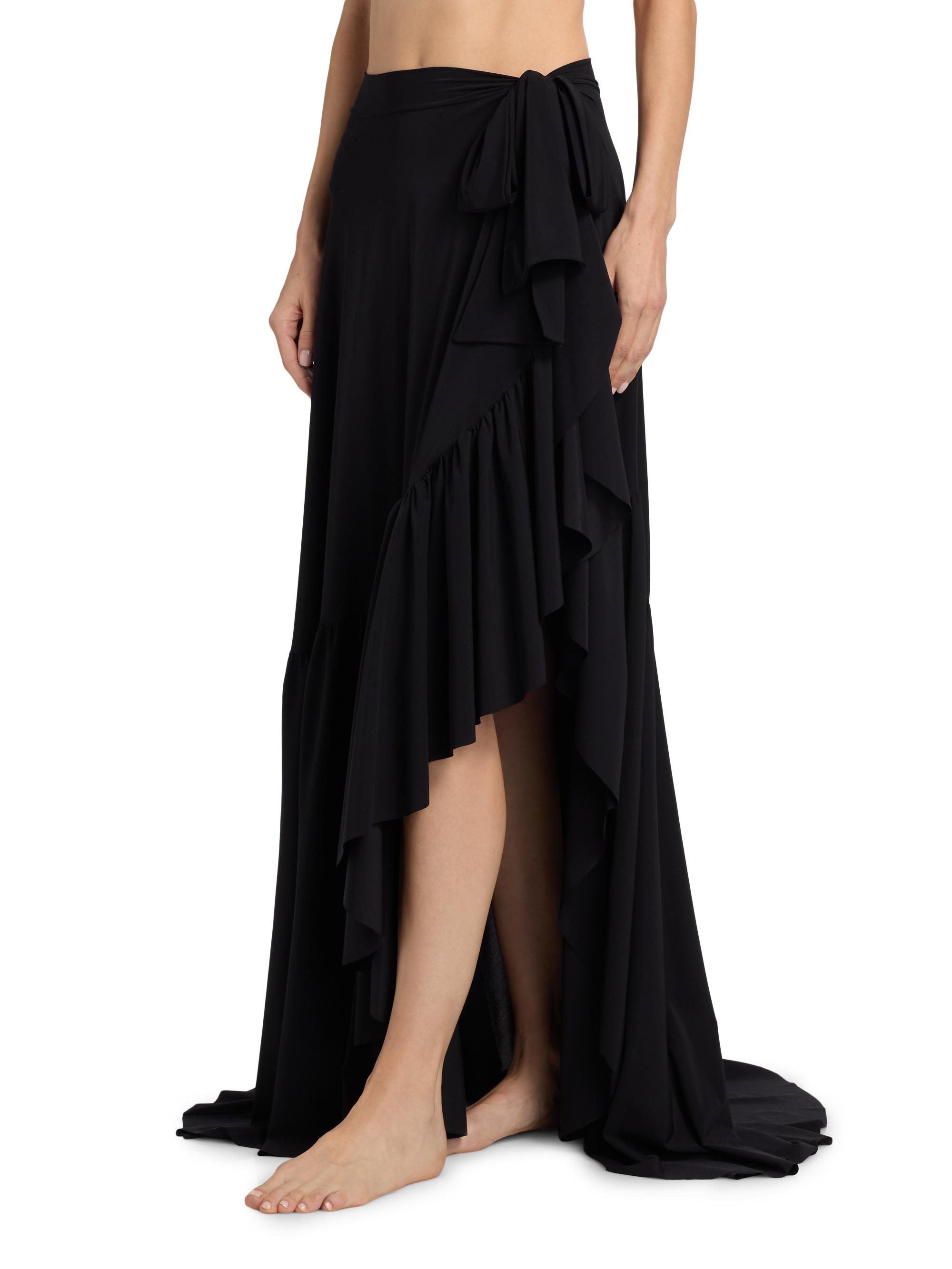 Chiara Boni La Petite Robe Iggy Ruffle Wrap Maxi Sarong | Saks Fifth Avenue