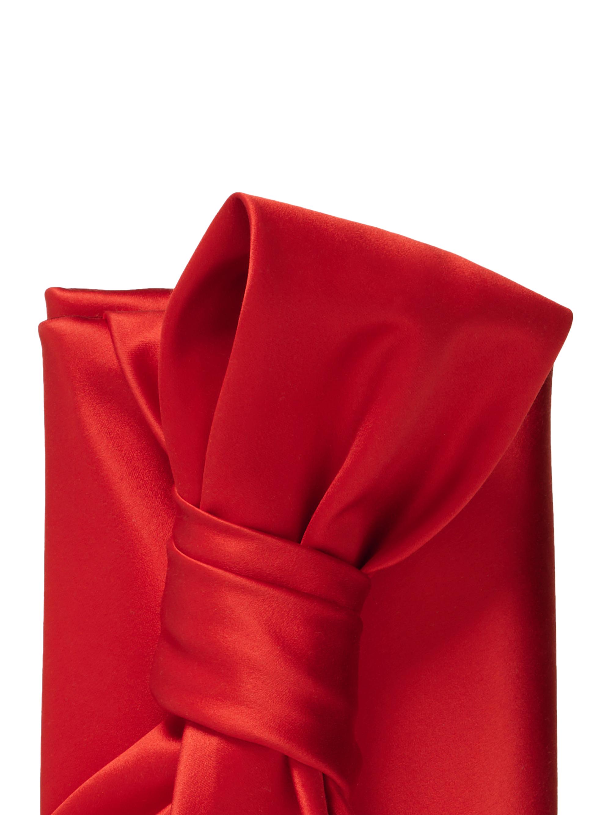 Carolina Herrera Women's Karlita Bow Satin Clutch - Herrera Red | Thumbnail 10