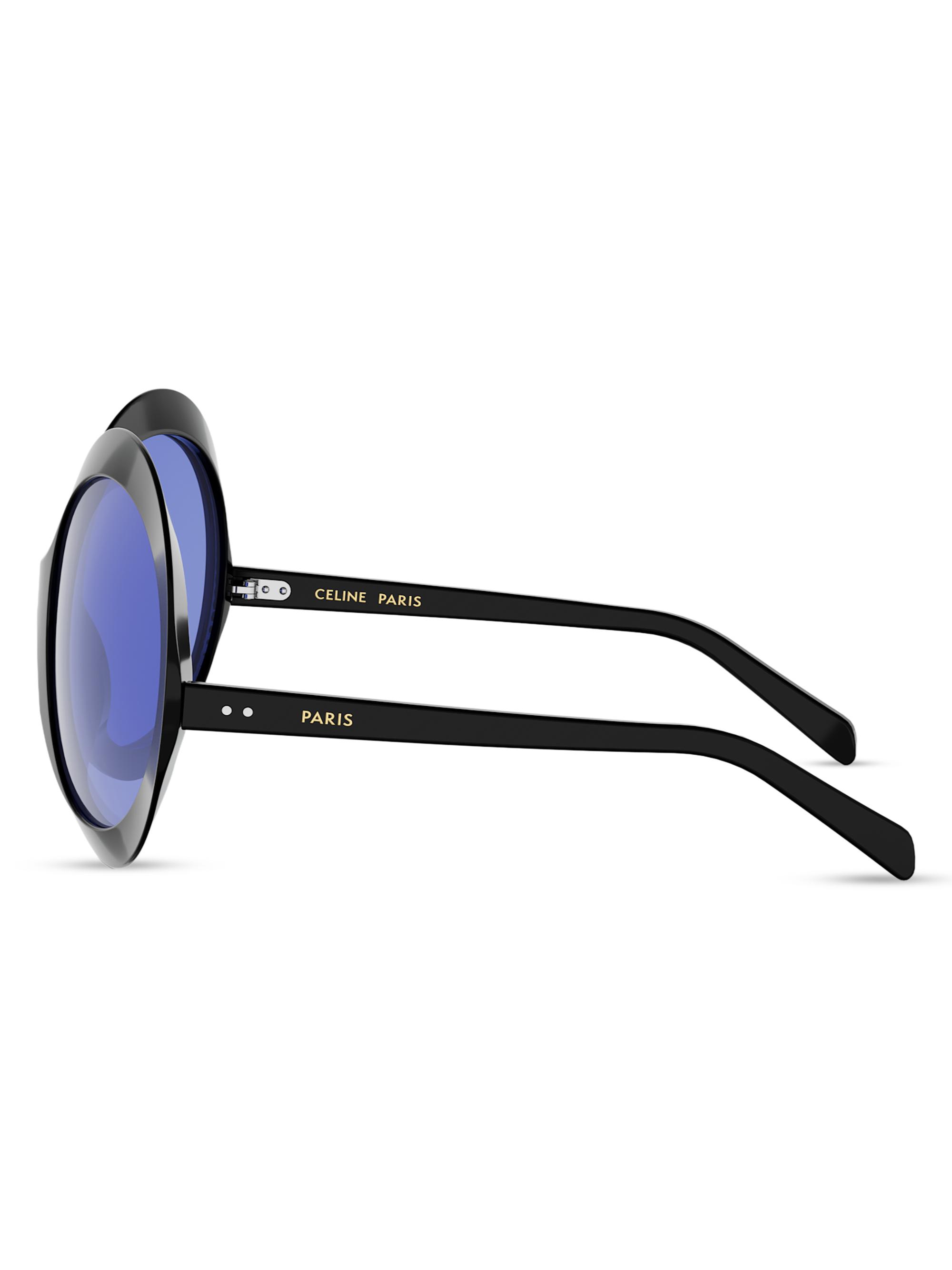 Céline Blue Round Square Sunglasses with Dark Lenses 0400026184118_BLACKBLUE?wid=  main image 3