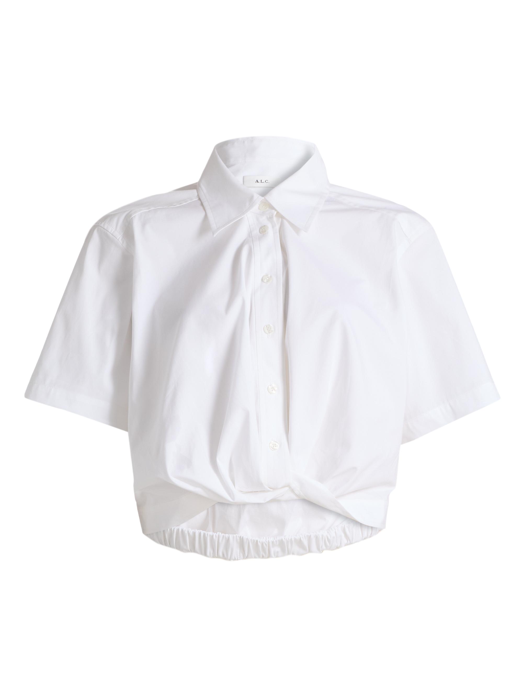 A.L.C. Women's Lily Short-Sleeve Crop Top - Bright White