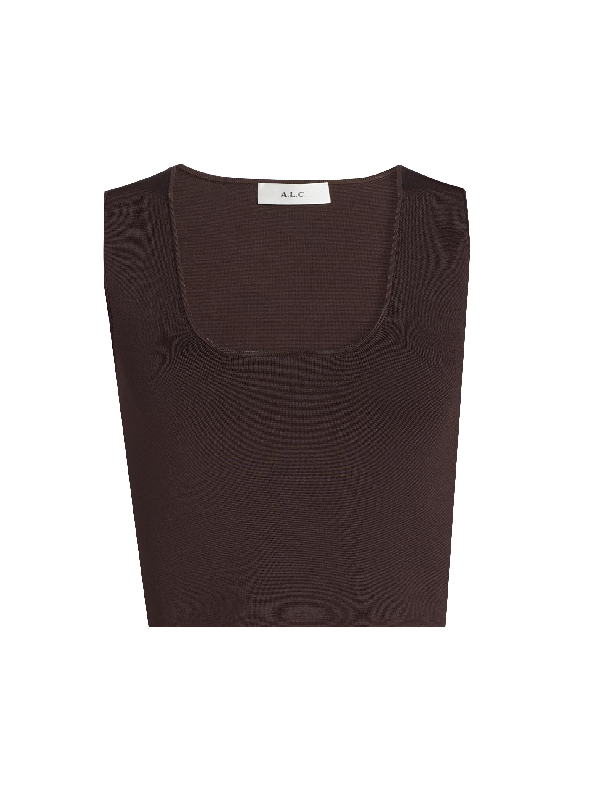 A.L.C. Women's Sera Crop Tank - Deepest Brown