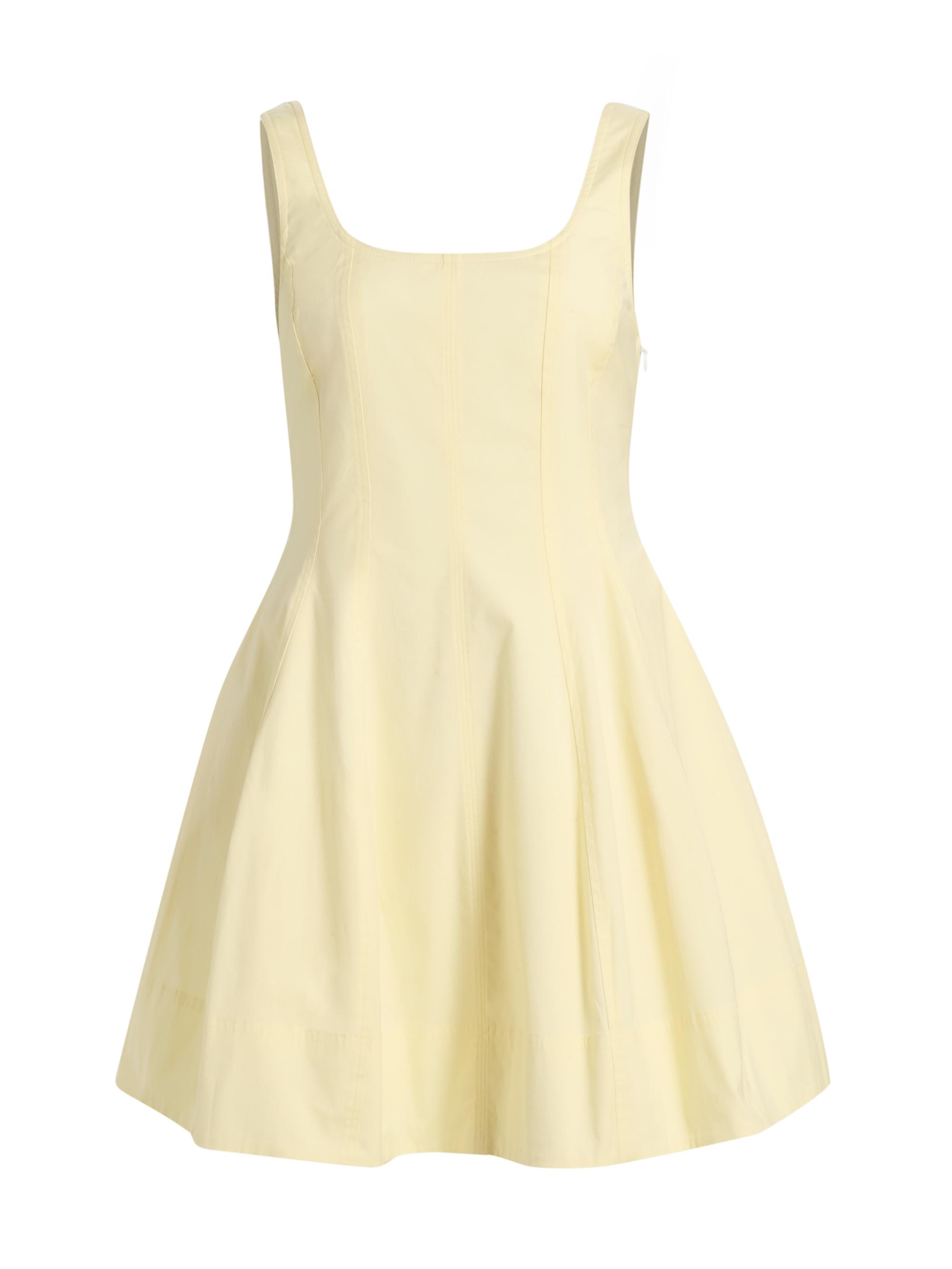 white christmas dresses Trendy Pleated Yellow Mini Dress | Women's Sundress main image 0