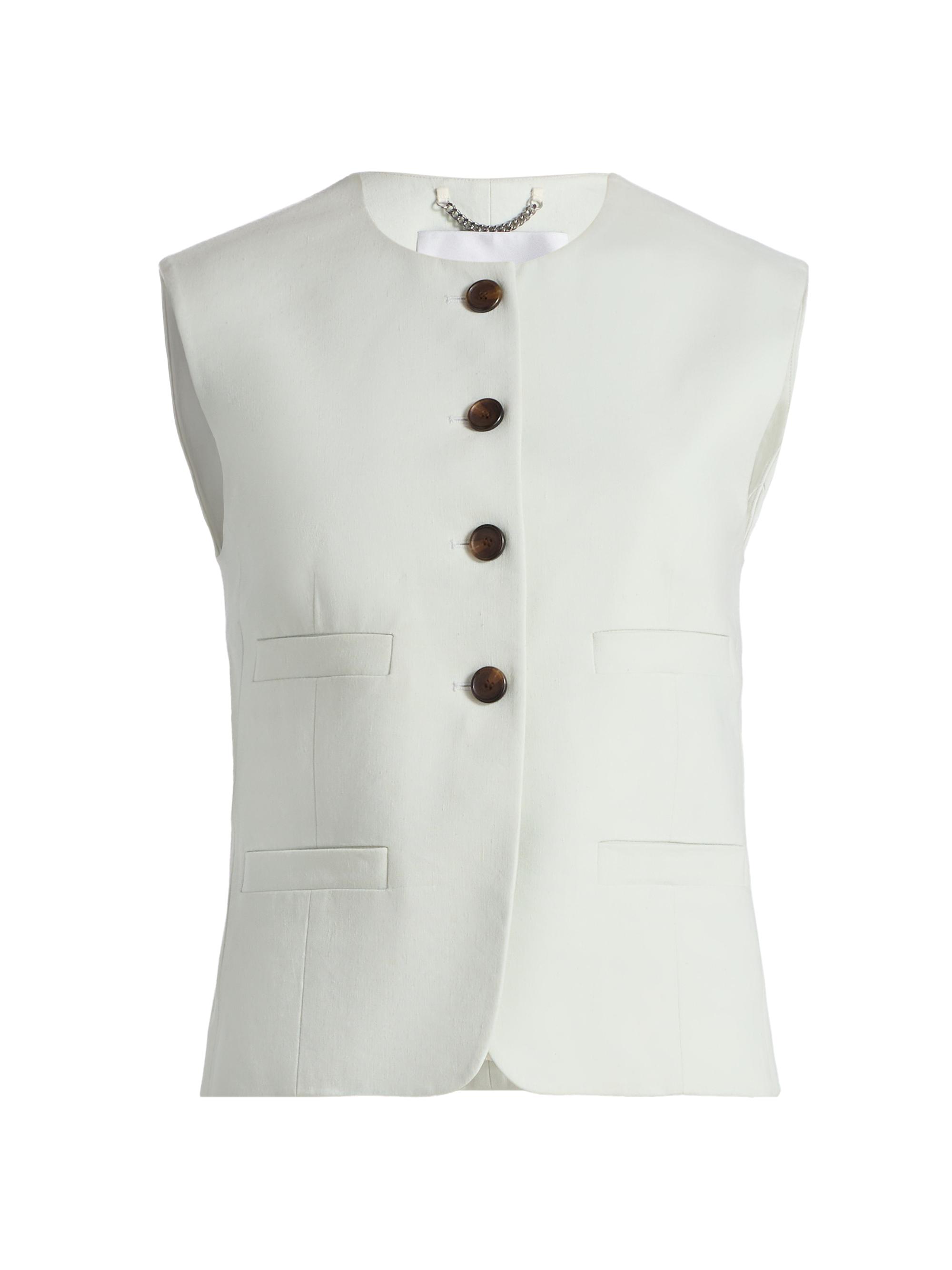 A.L.C. Women's Georgie Linen-Blend Vest - Pale Mint