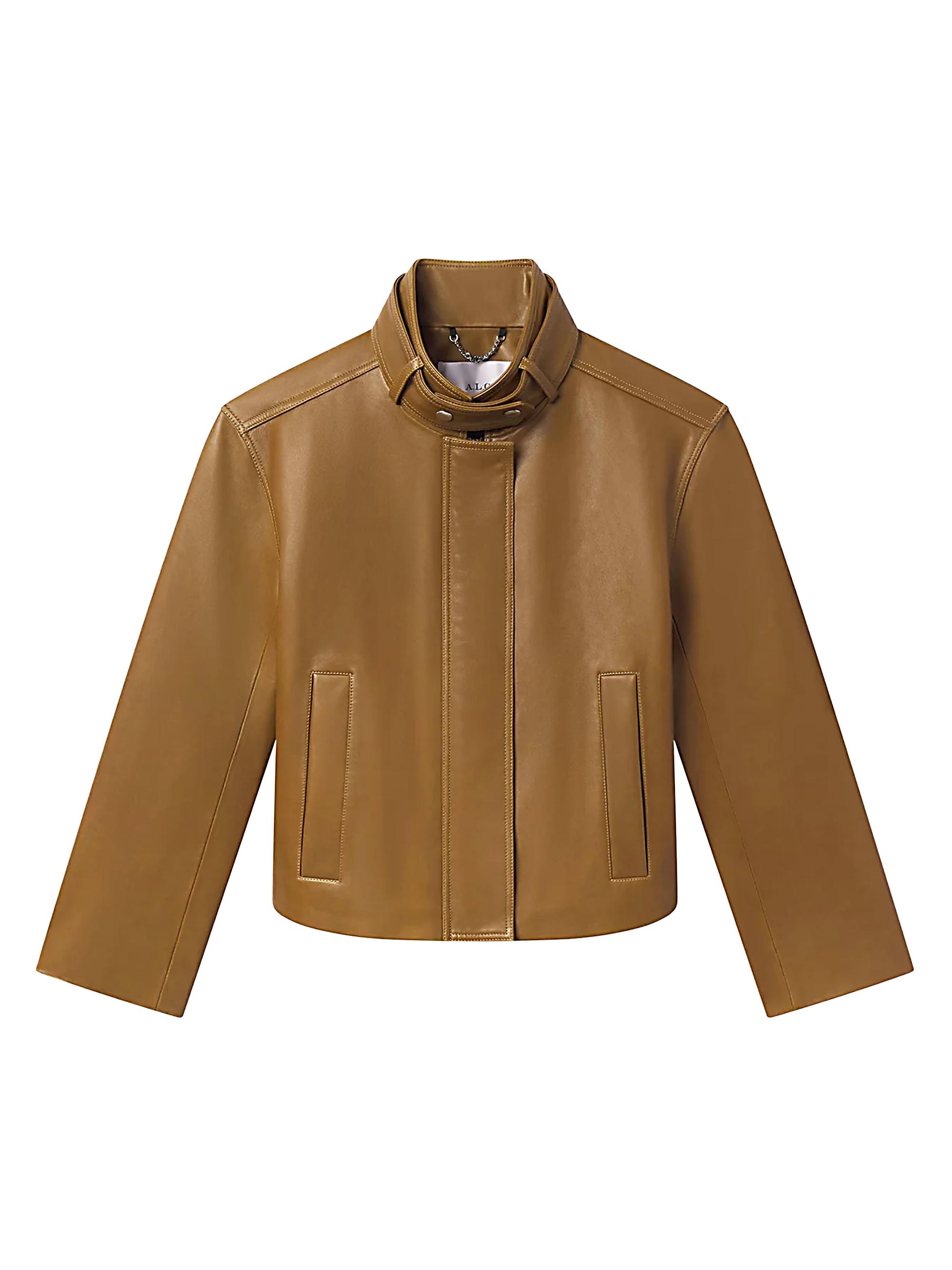 A.L.C. Women's Hudson Leather Jacket - Oiled Oak