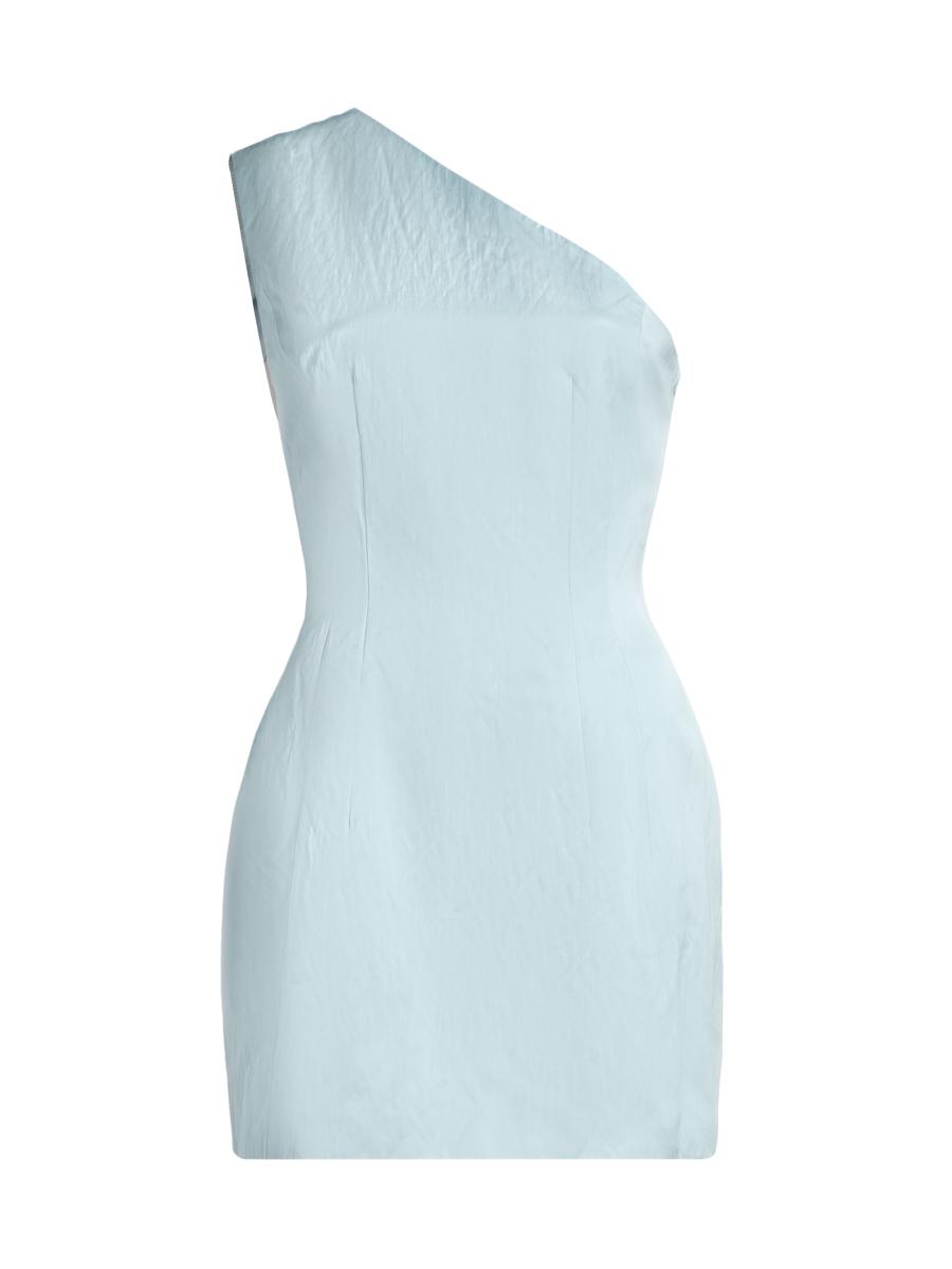 silence noise taylor asymmetric one shoulder mini dress ASOS LUXE one shoulder asymmetric draped mini dress in white sequin