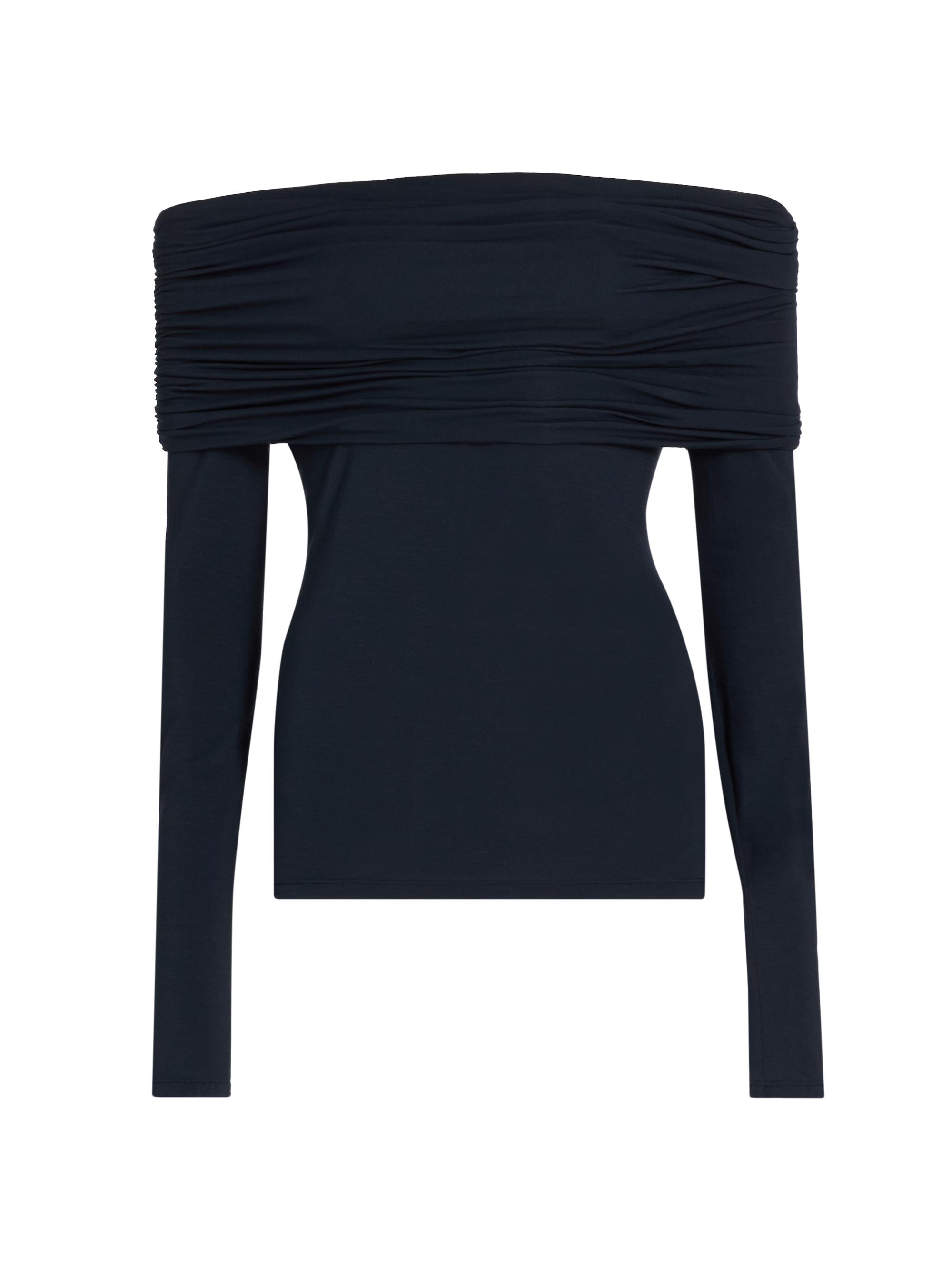 A.L.C. Women's Adeline Jersey Off-Shoulder T-Shirt - Night Blue