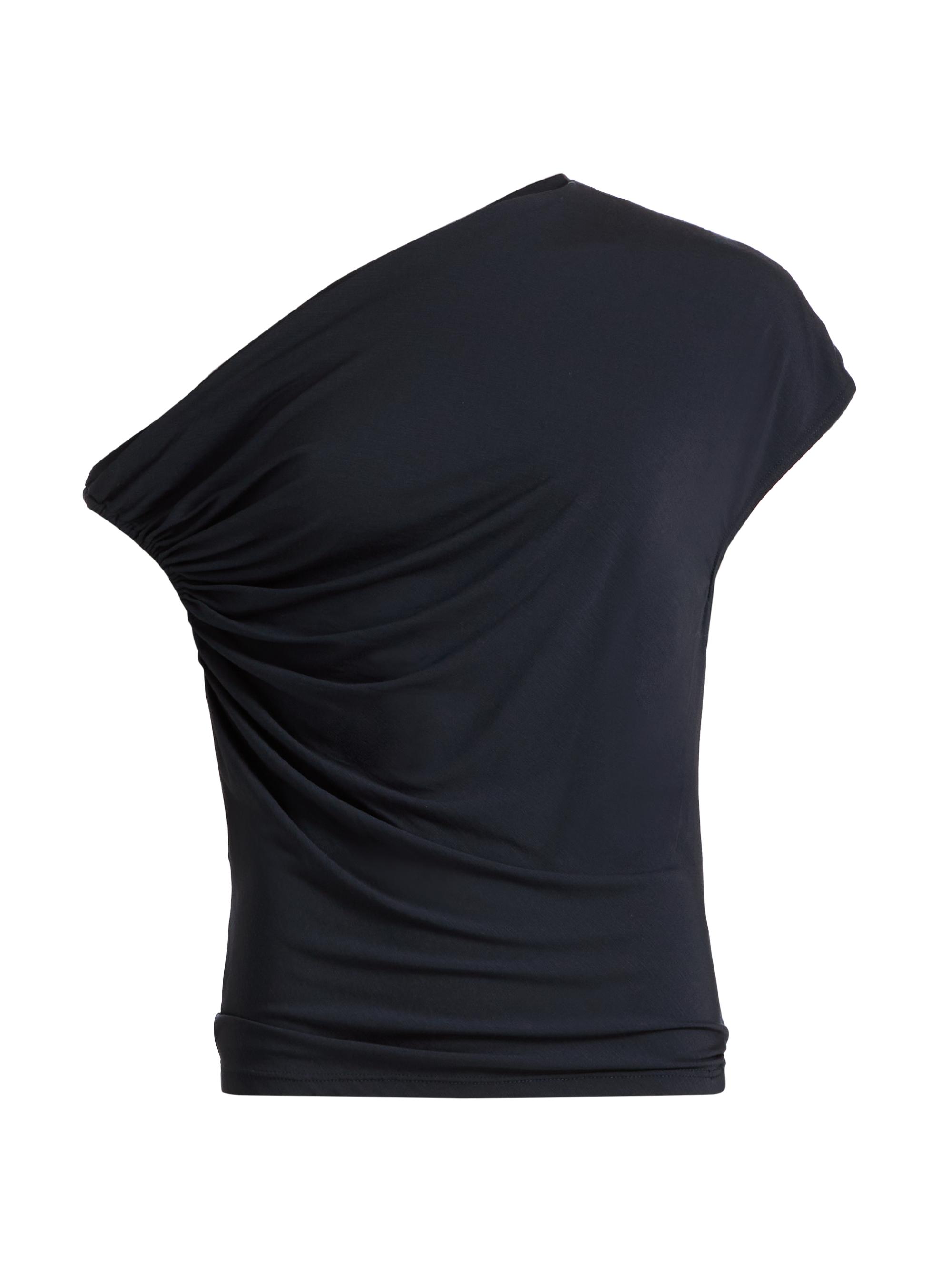 A.L.C. Women's Halle One-Shoulder Ruched Top - Night Blue