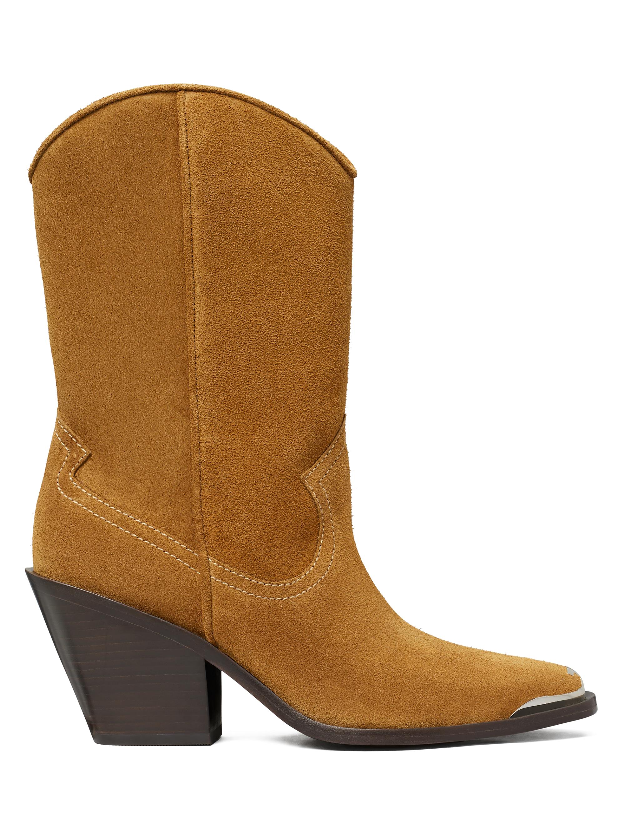 Tory Burch Women's 75MM Suede Boots - Toasted Ginger