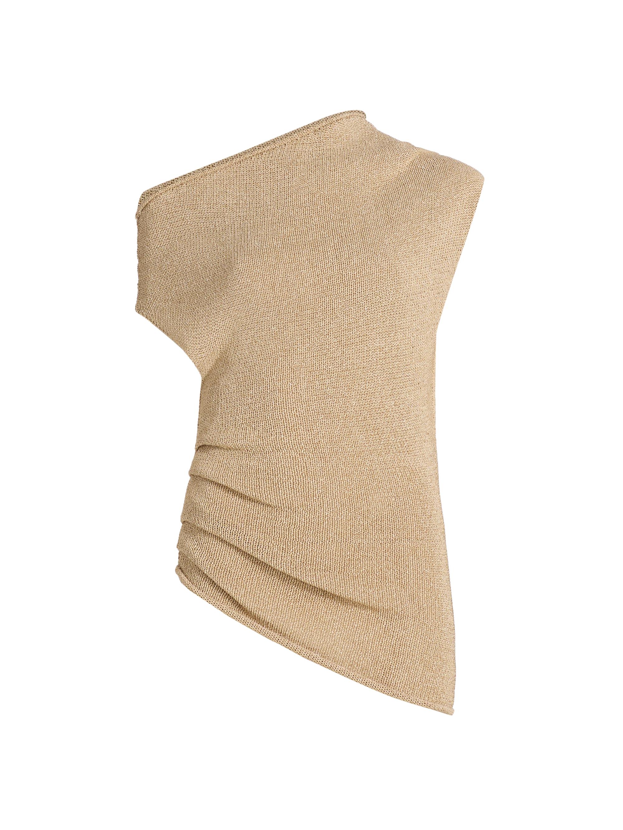 A.L.C. Women's Joni Asymmetric Knit Off-Shoulder Sweater - Light Brown | Thumbnail 8