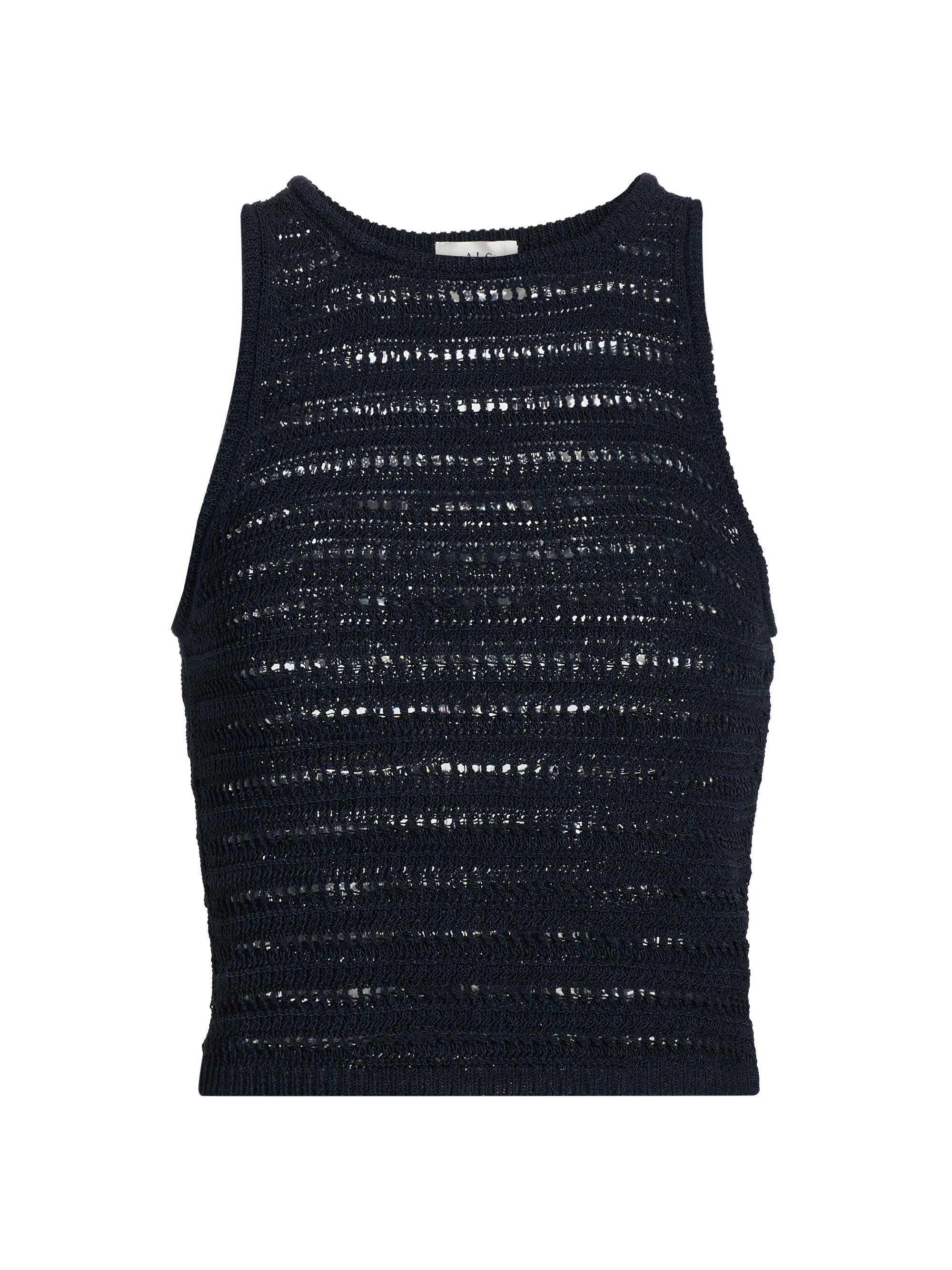 A.L.C. Women's Gale Crochet Cotton-Blend Crop Top - Night Blue