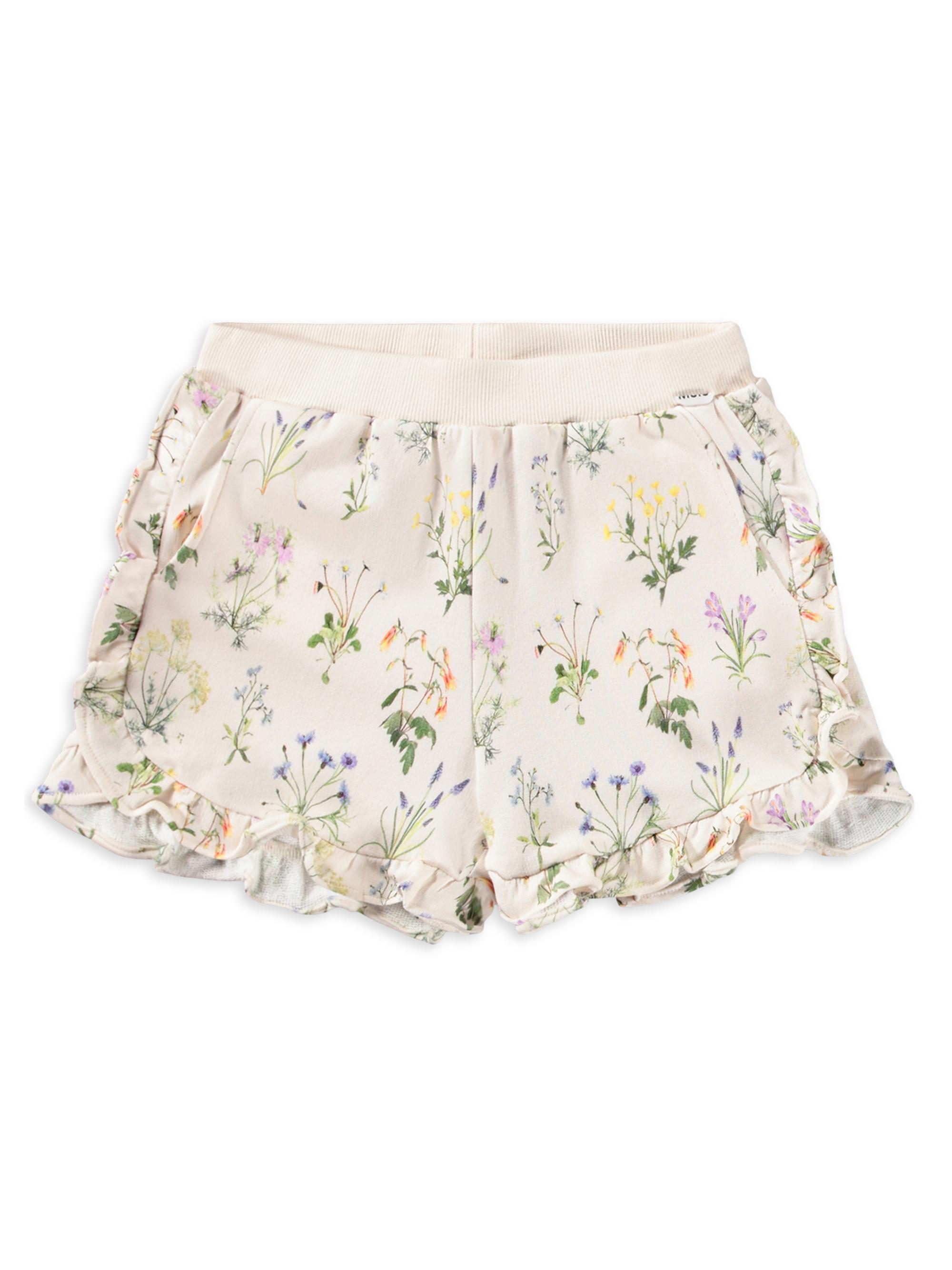 Molo Little Girl's & Girl's Acacia Floral Ruffle Shorts - Primavera