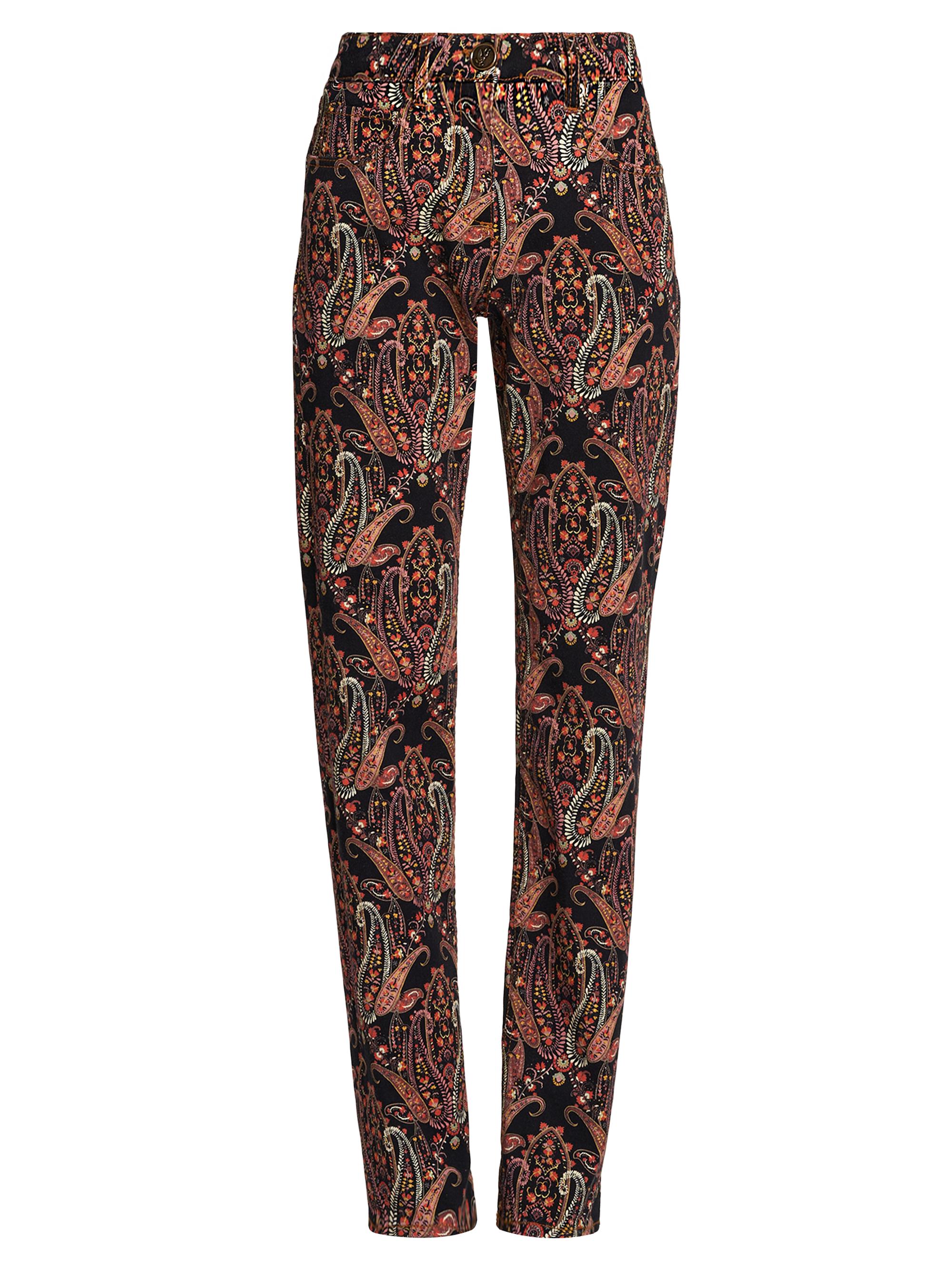 Etro Women's Paisley Print High-Rise Relaxed Jeans - Printed Black Base