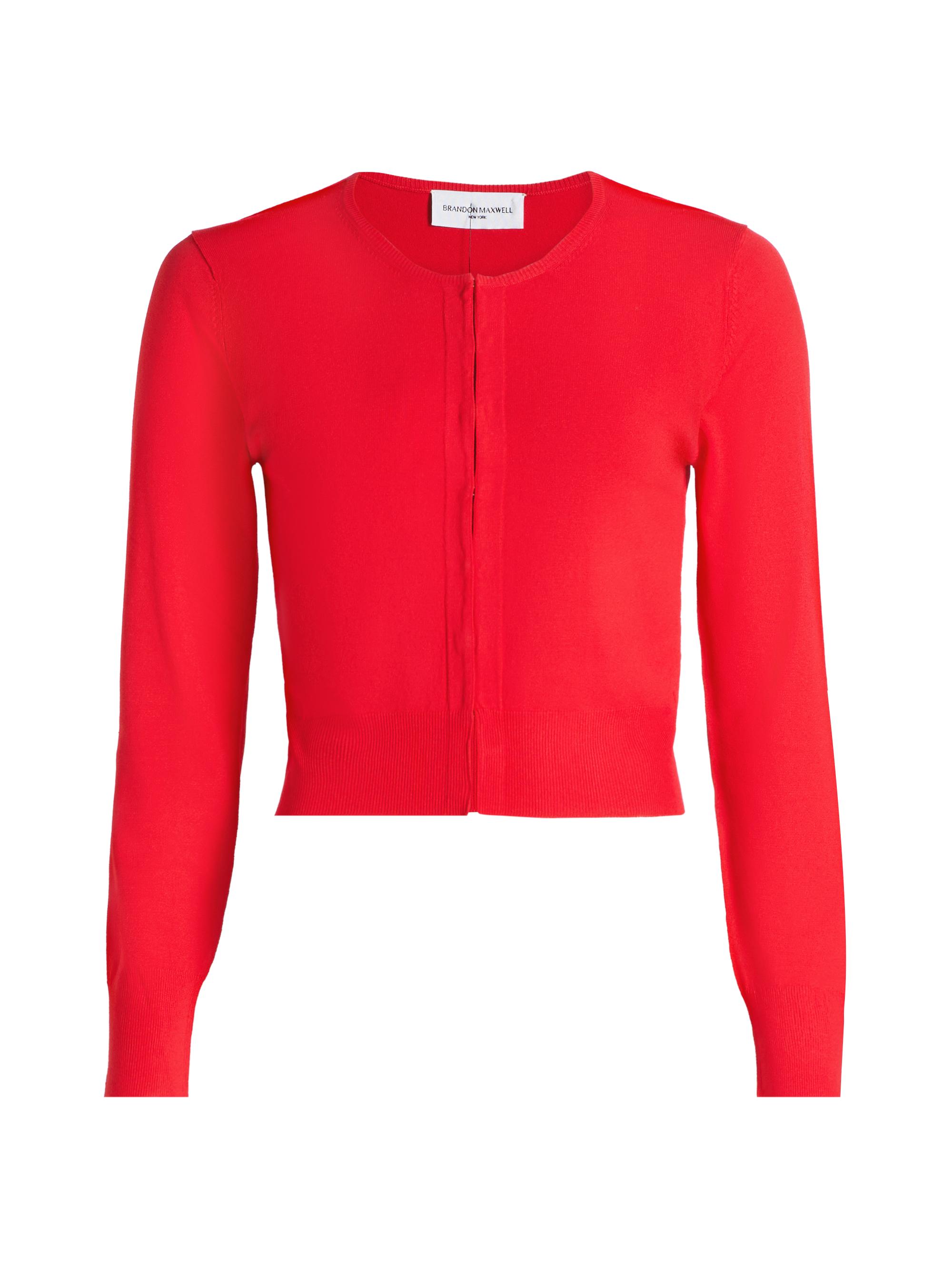 Brandon Maxwell Women's The Ellery Shrunken Cardigan - Red