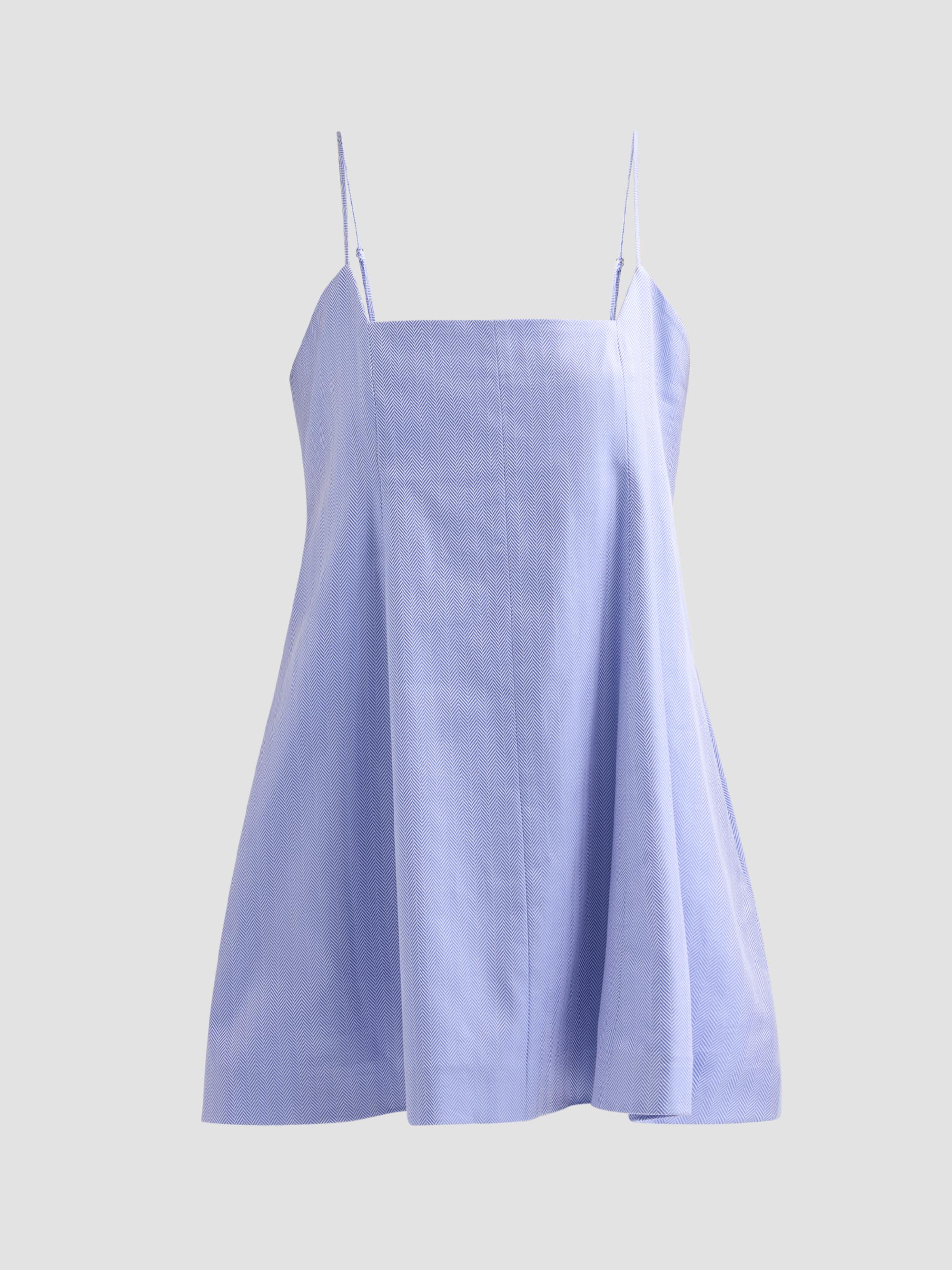 Brandon Maxwell Women's The Zinnia Wool-Silk Trapeze Minidress - Herringbone - Women's Clothing