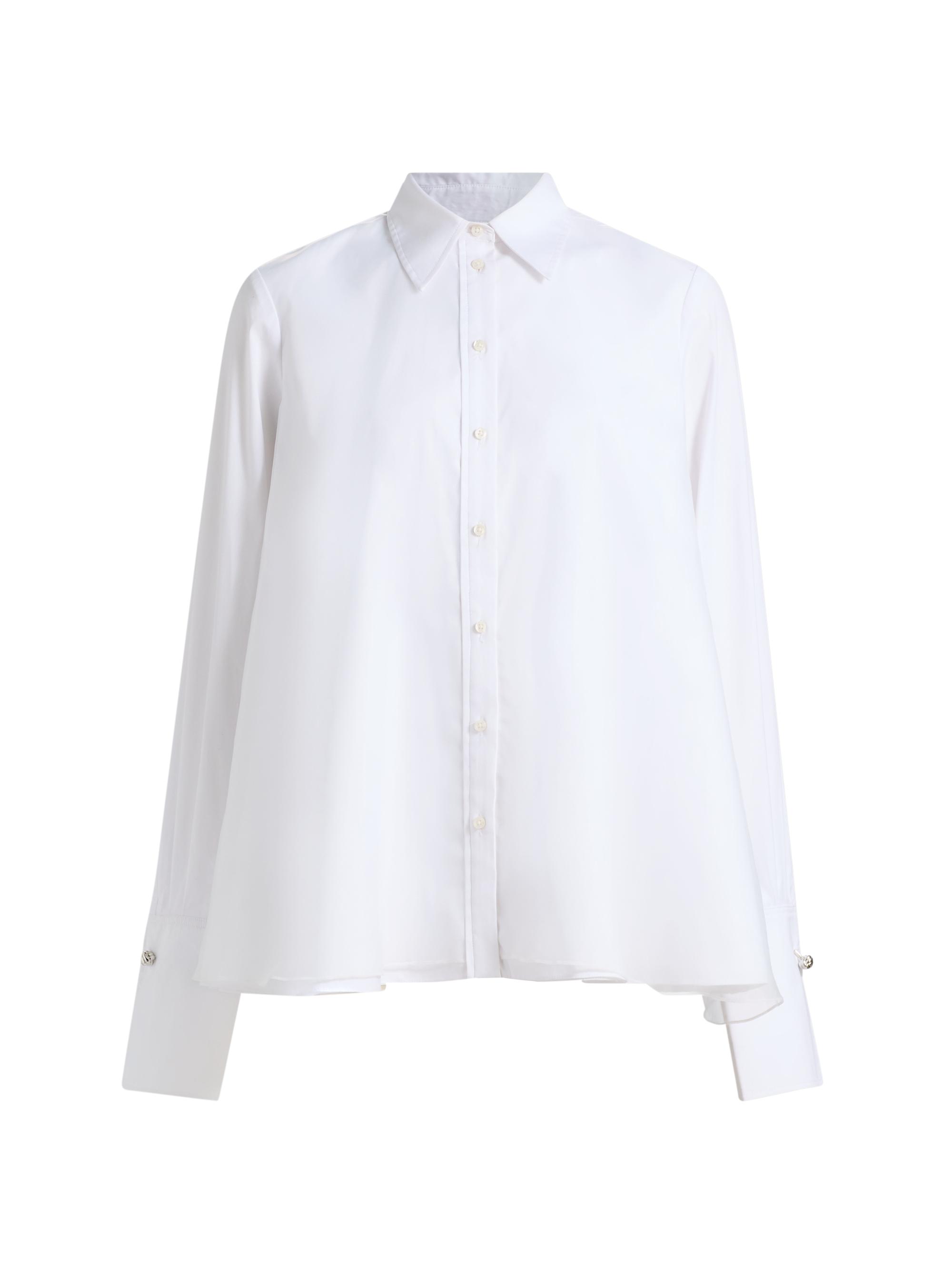 Brandon Maxwell Women's Vaughn Frothy Layered Shirt - White