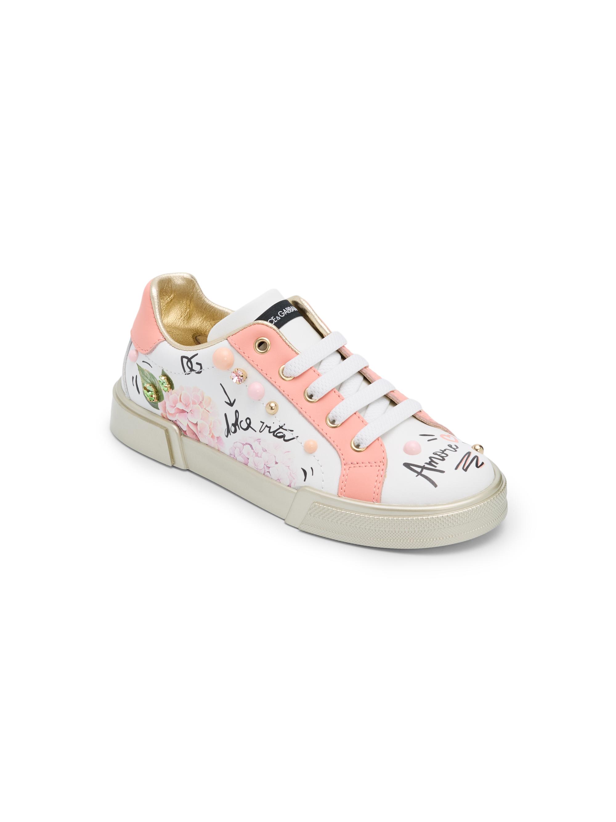 Dolce & Gabbana Little Girl's & Girl's Embellished Low-Top Sneakers 3.5 (Child)