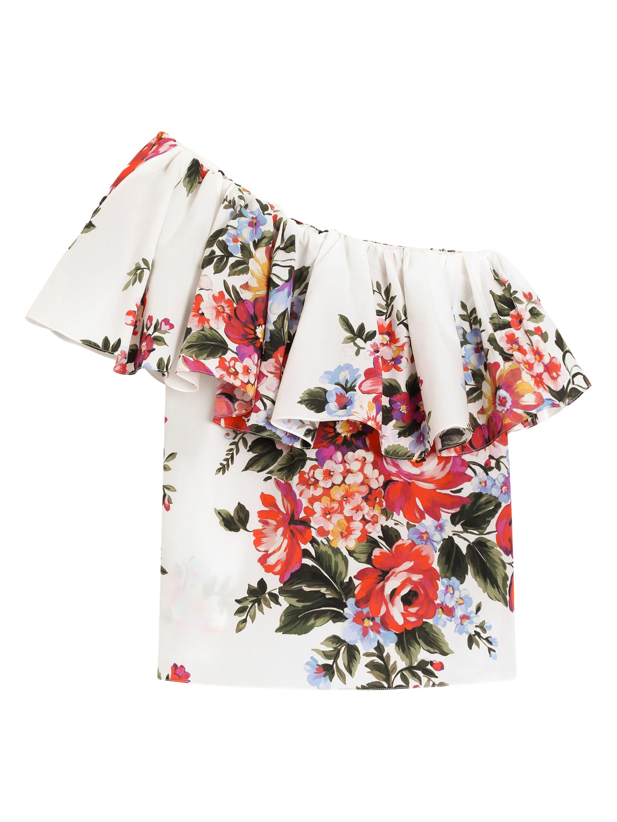 Dolce & Gabbana Little Girl's & Girl's One-Shoulder Ruffled Blouse - Bianco