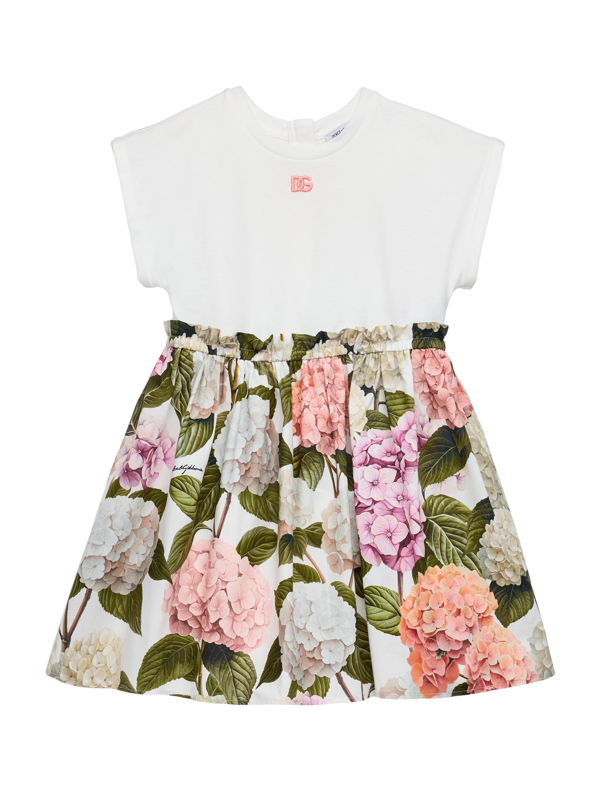 Dolce & Gabbana Baby Girl's & Little Girl's Logo T-Shirt Floral Dress - Variante Abbinata