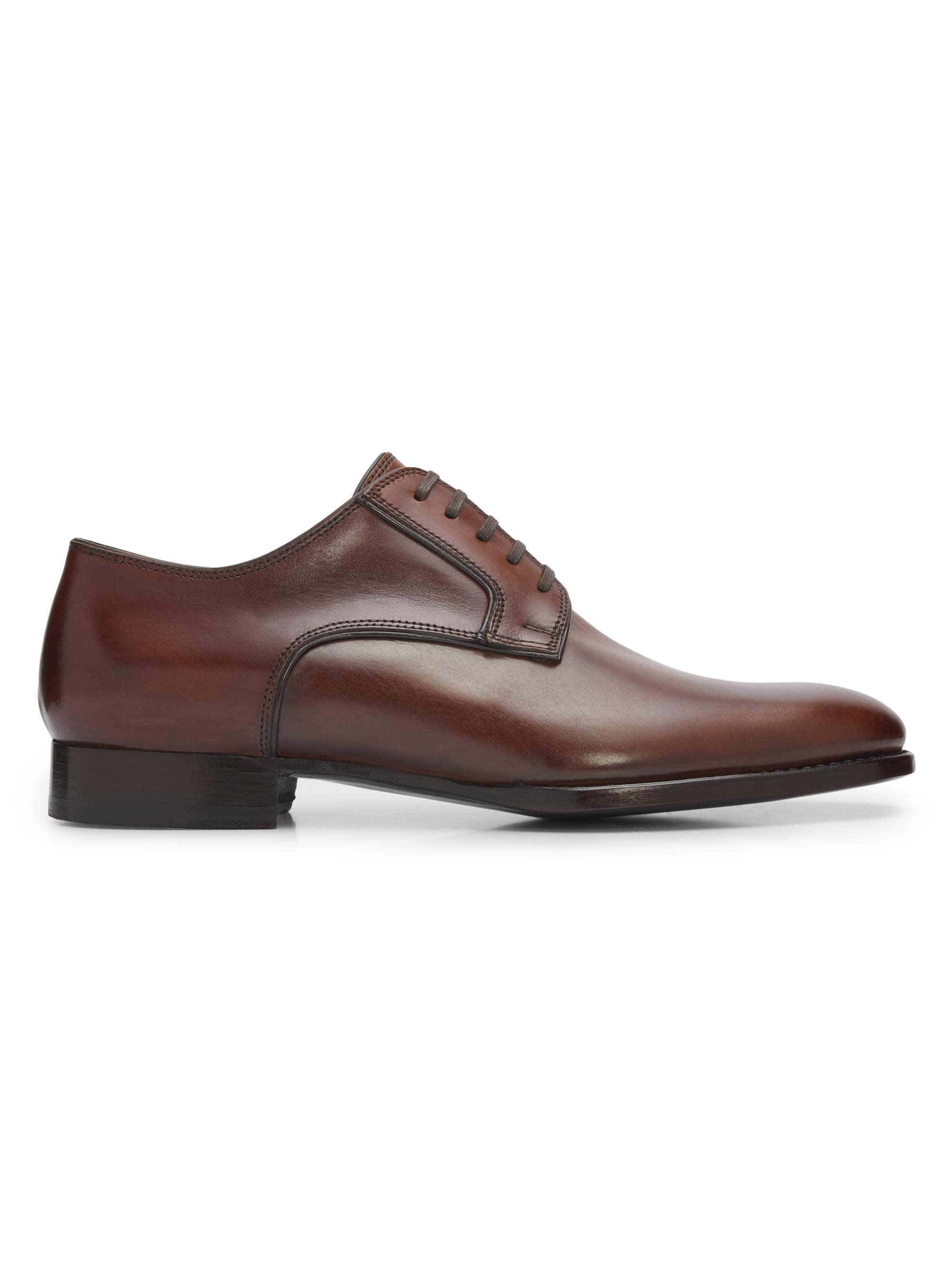 Kiton Men's Leather Lace-Up Oxfords - Cognac