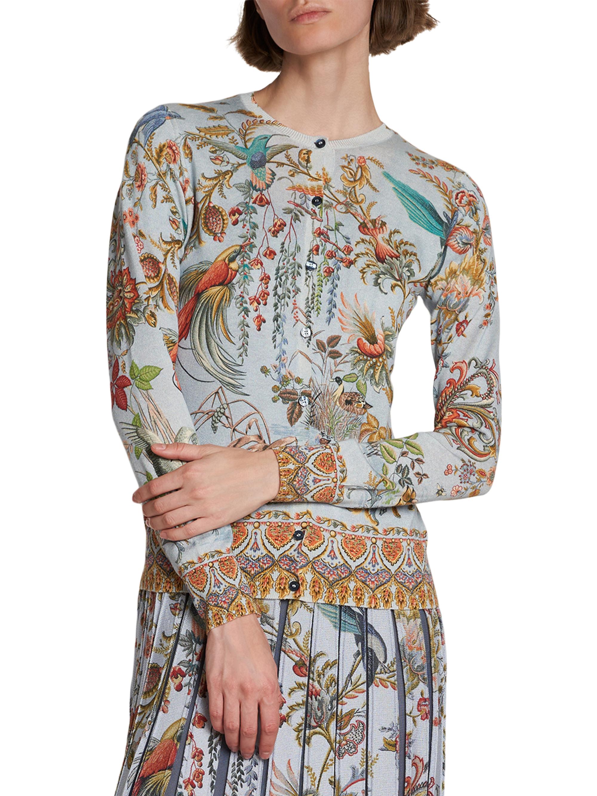 Etro Avian Paisley Silk Slim-Fit Cardigan | Saks Fifth Avenue