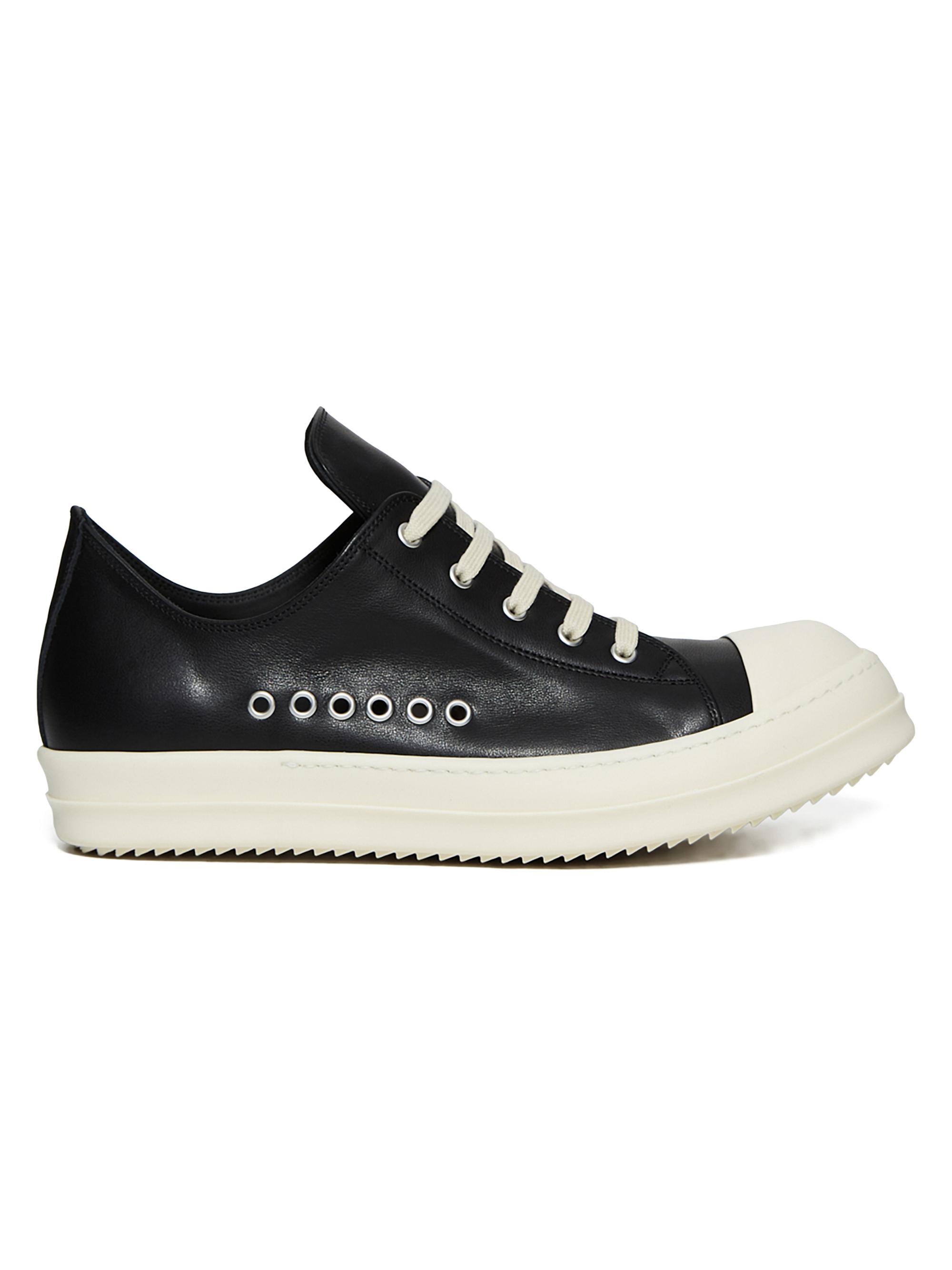 Rick Owens Leather Low-Top Sneakers | Saks Fifth Avenue