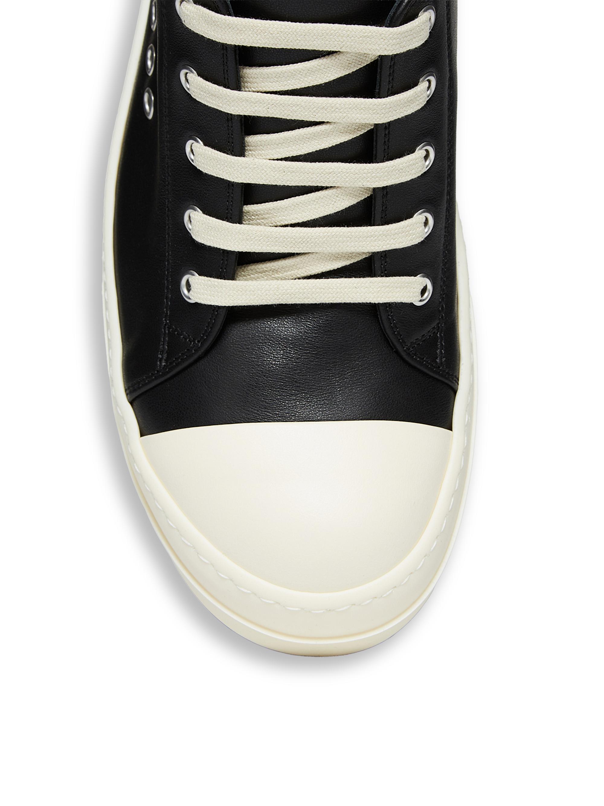 Rick Owens Extreme Leather Low-Top Sneakers | Saks Fifth Avenue