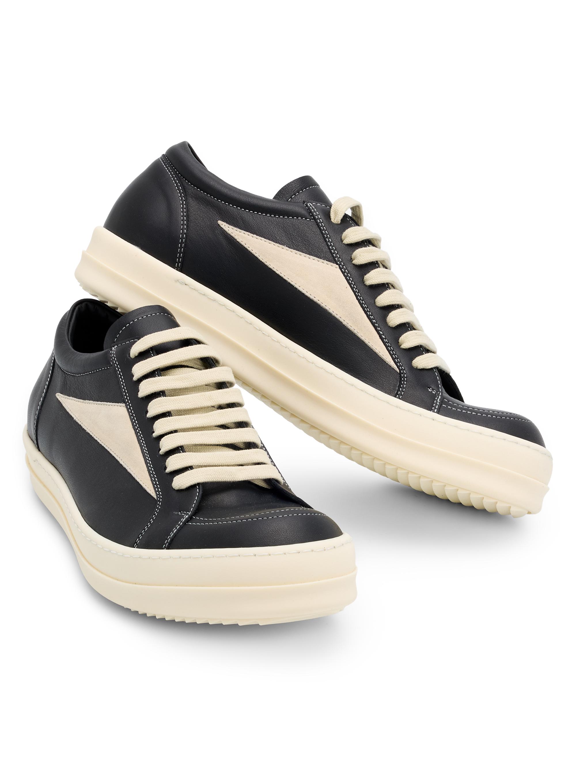靴 Rick owens vintages low ss24 Rick Owens Vintage Leather Low-Top Sneakers | Saks Fifth Avenue
