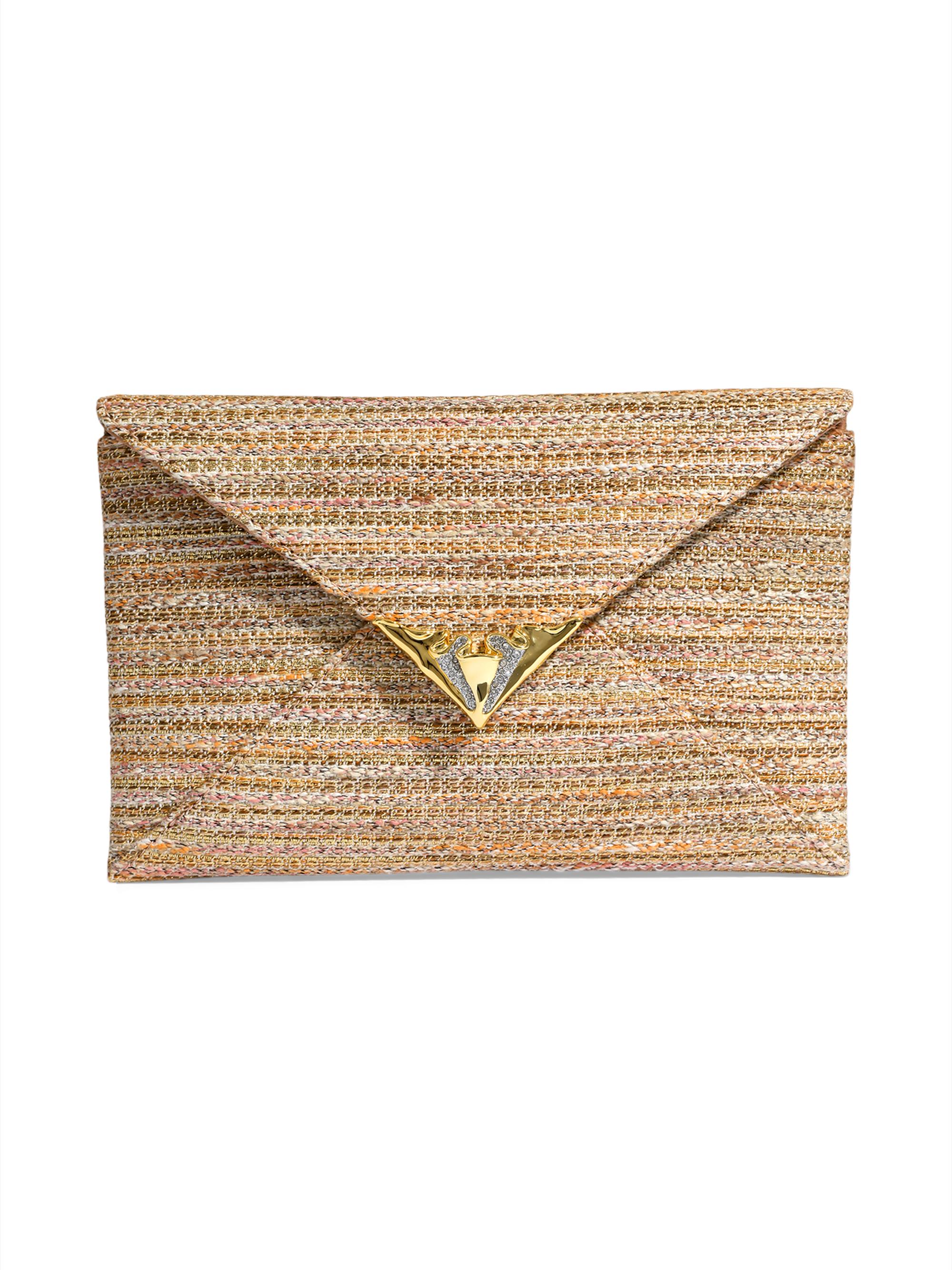 Alexis Bittar Women's Tweed Envelope Clutch - Sunset Blush