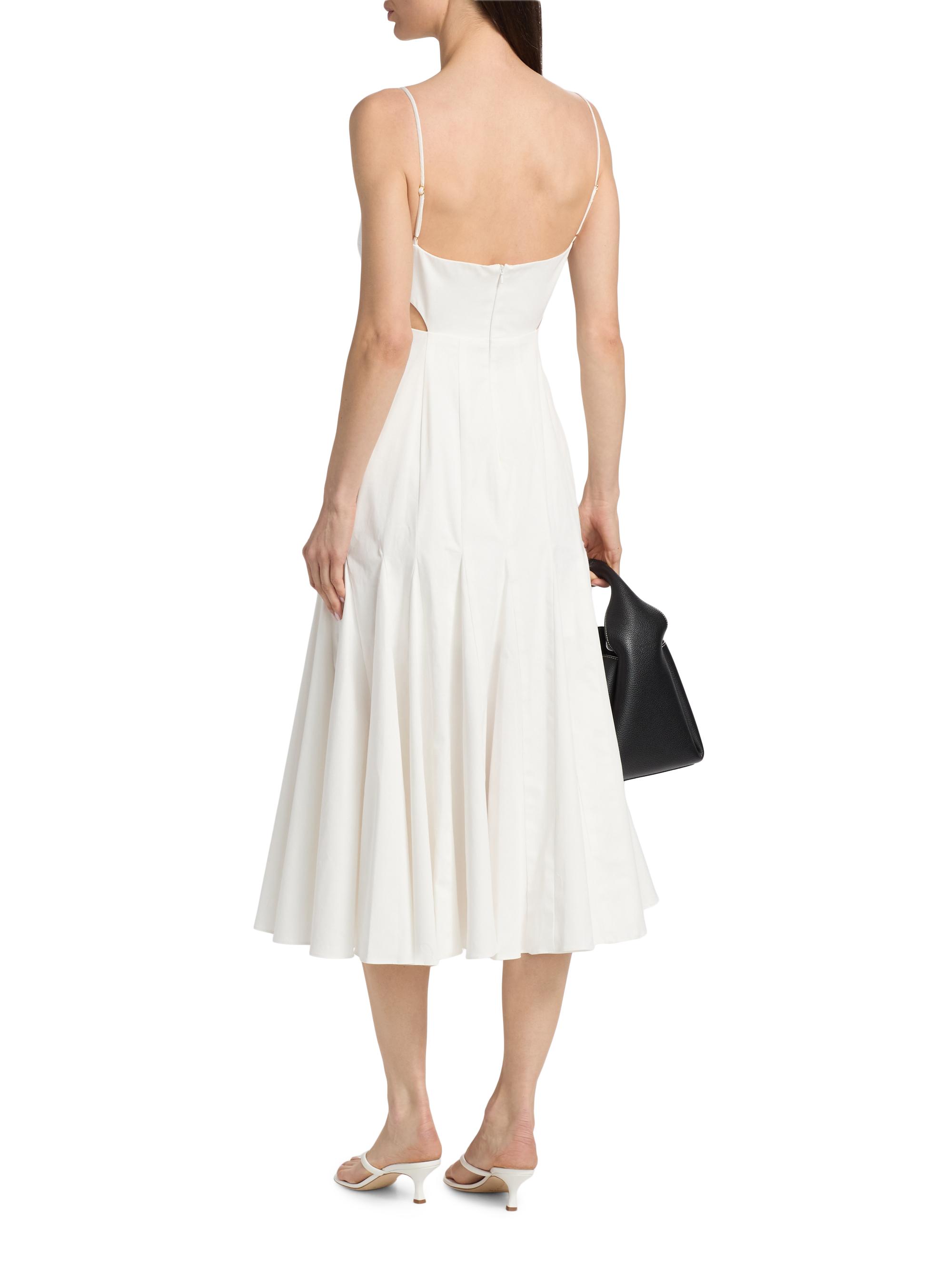 Black Halo Erica Stretch-Cotton Midi-Dress | Saks Fifth Avenue