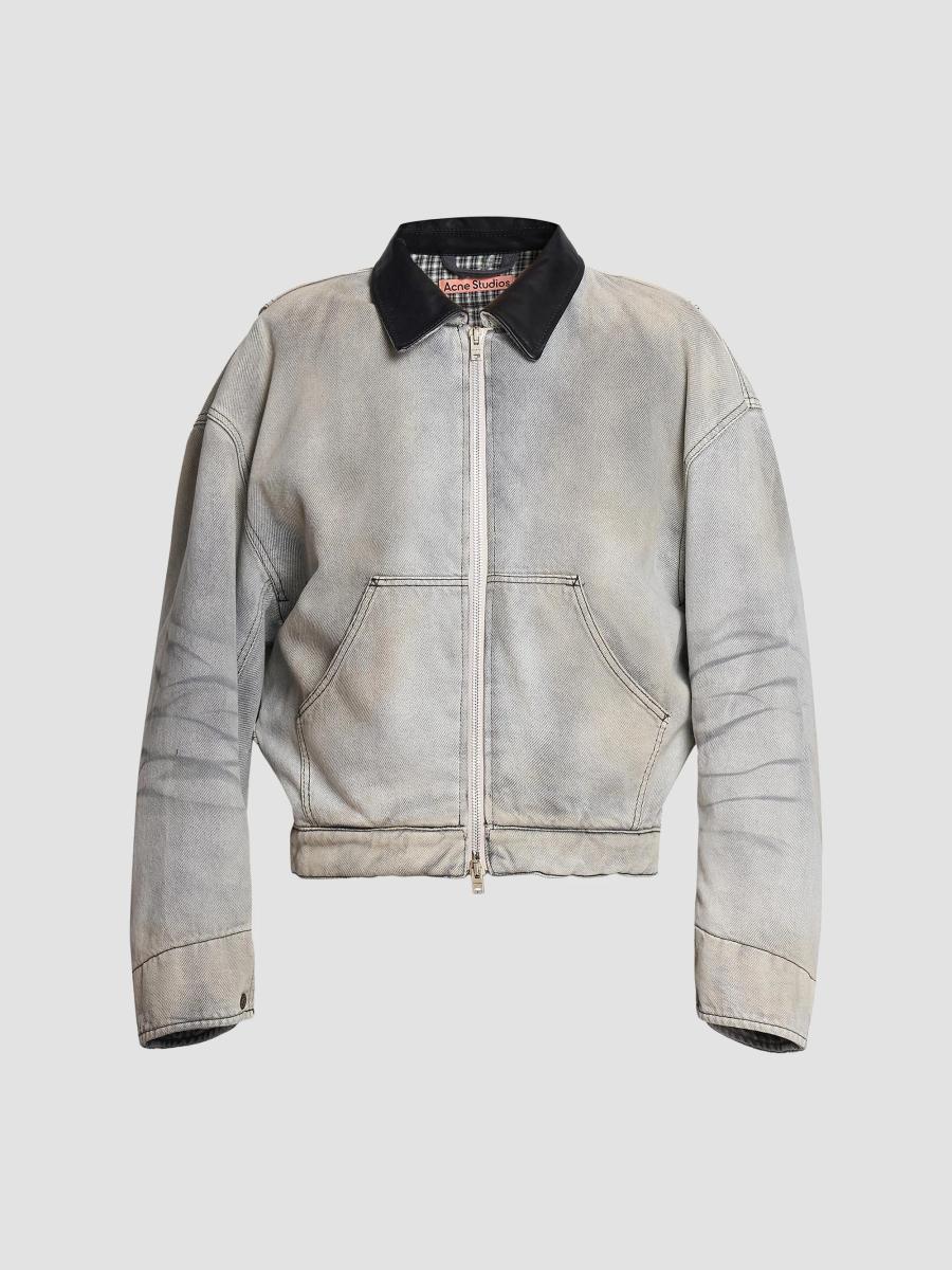 Acne Studios Ohniev Sulphur Fade Padded Denim Jacket | Saks Fifth