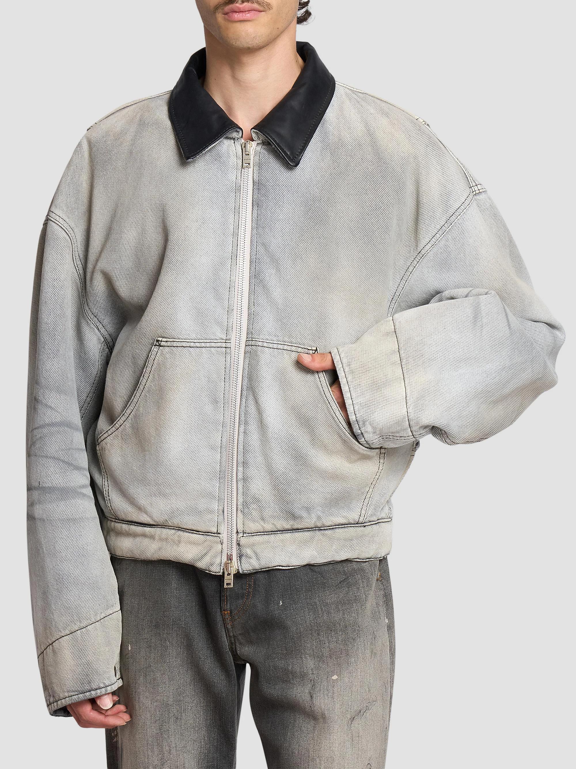 Acne Studios Ohniev Sulphur Fade Padded Denim Jacket | Saks Fifth