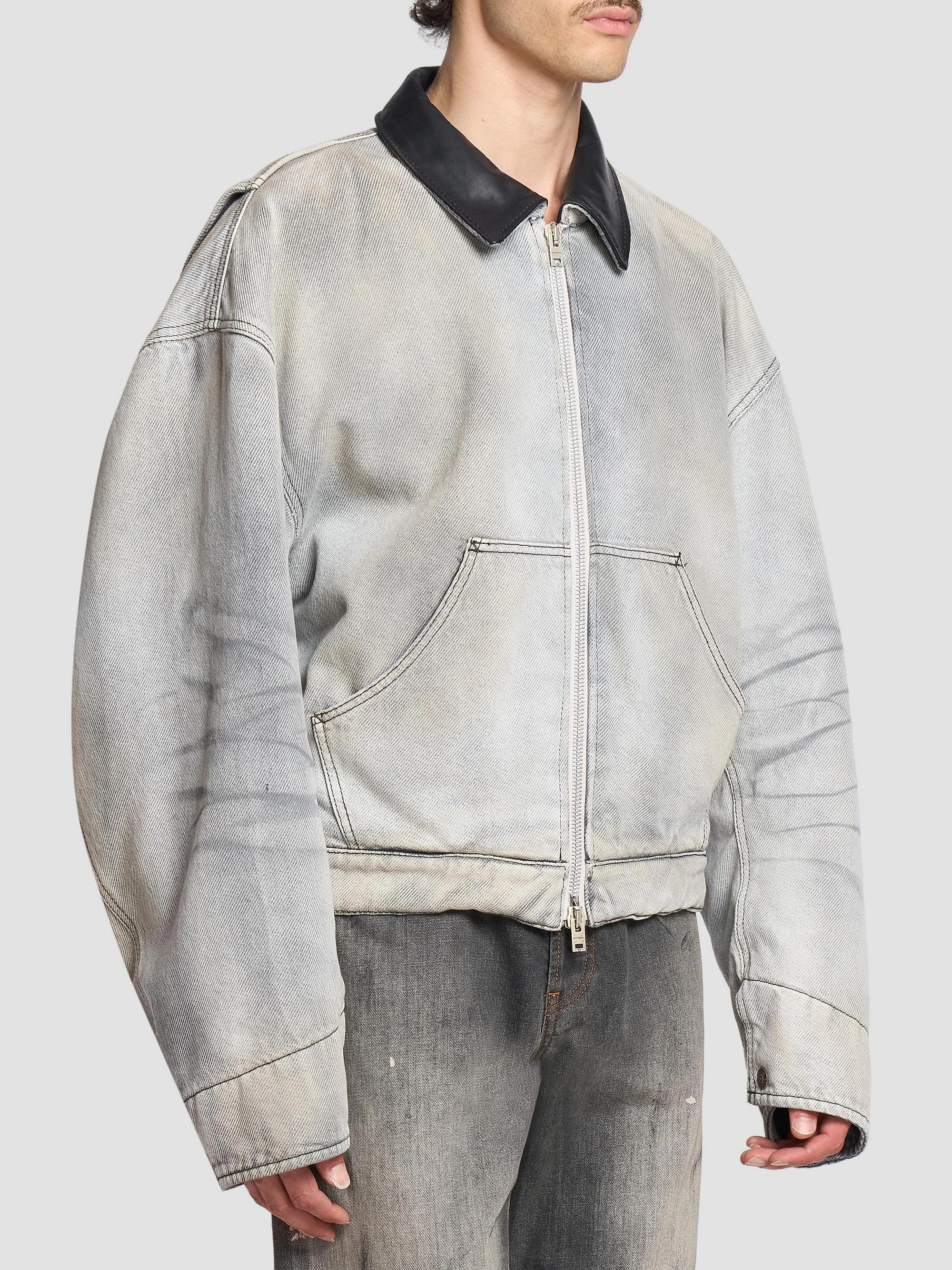 Acne Studios Ohniev Sulphur Fade Padded Denim Jacket | Saks Fifth