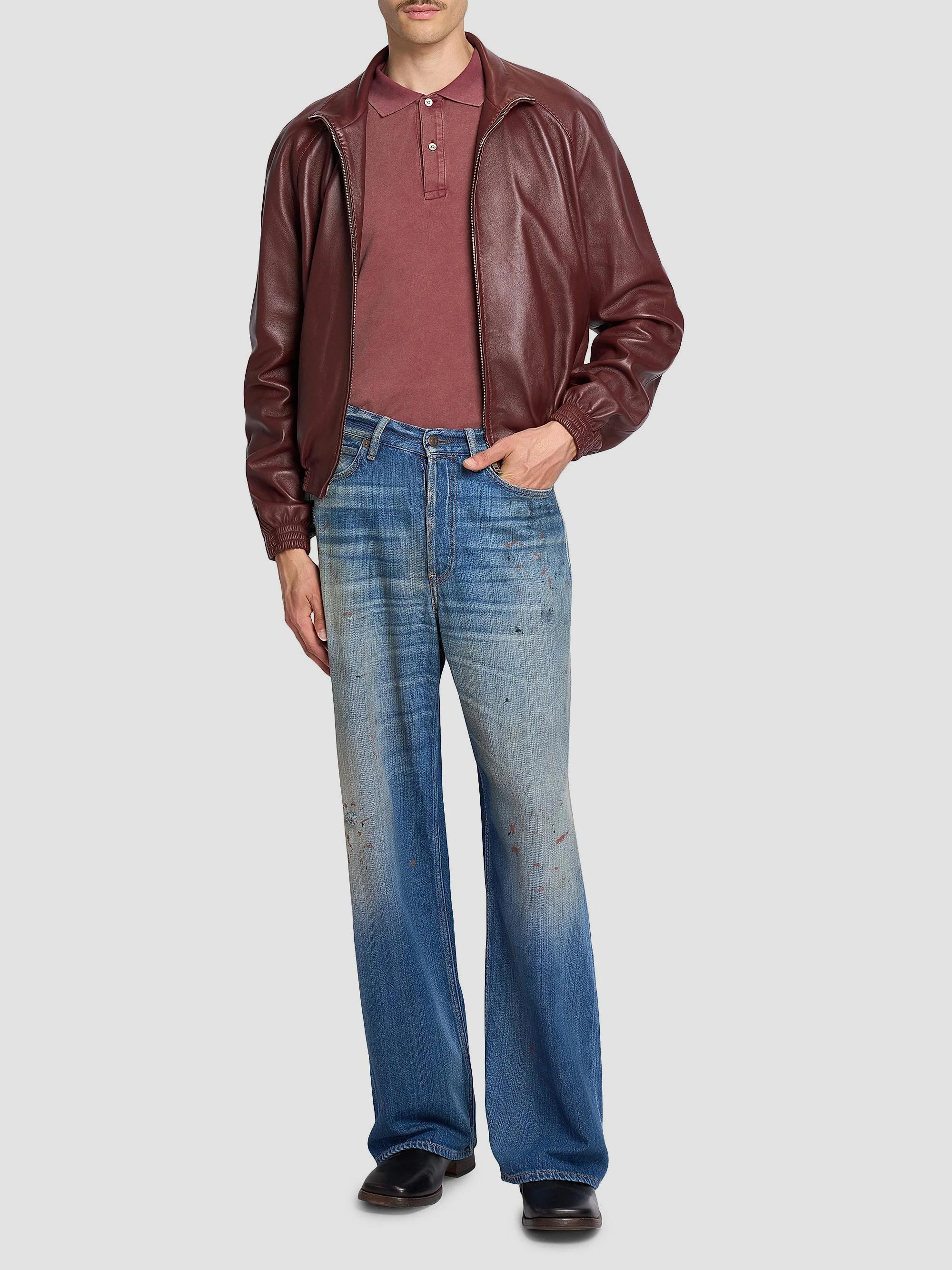 Acne Studios Lokot Leather Bomber Jacket | Saks Fifth Avenue