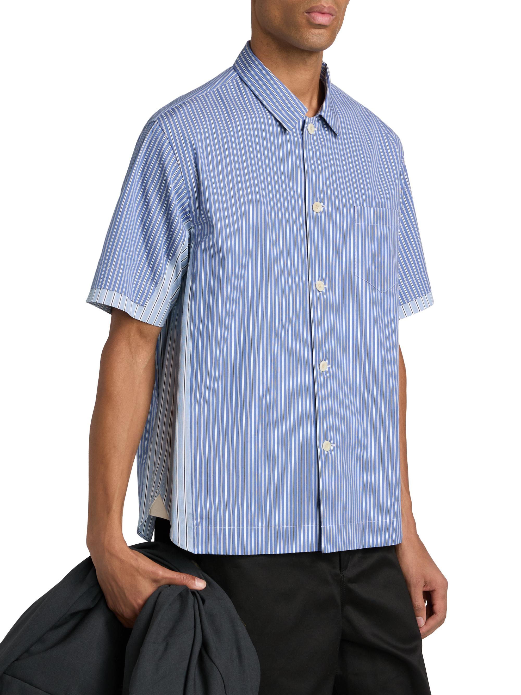 Sacai Striped Cotton Poplin Short-Sleeve Shirt | Saks Fifth Avenue