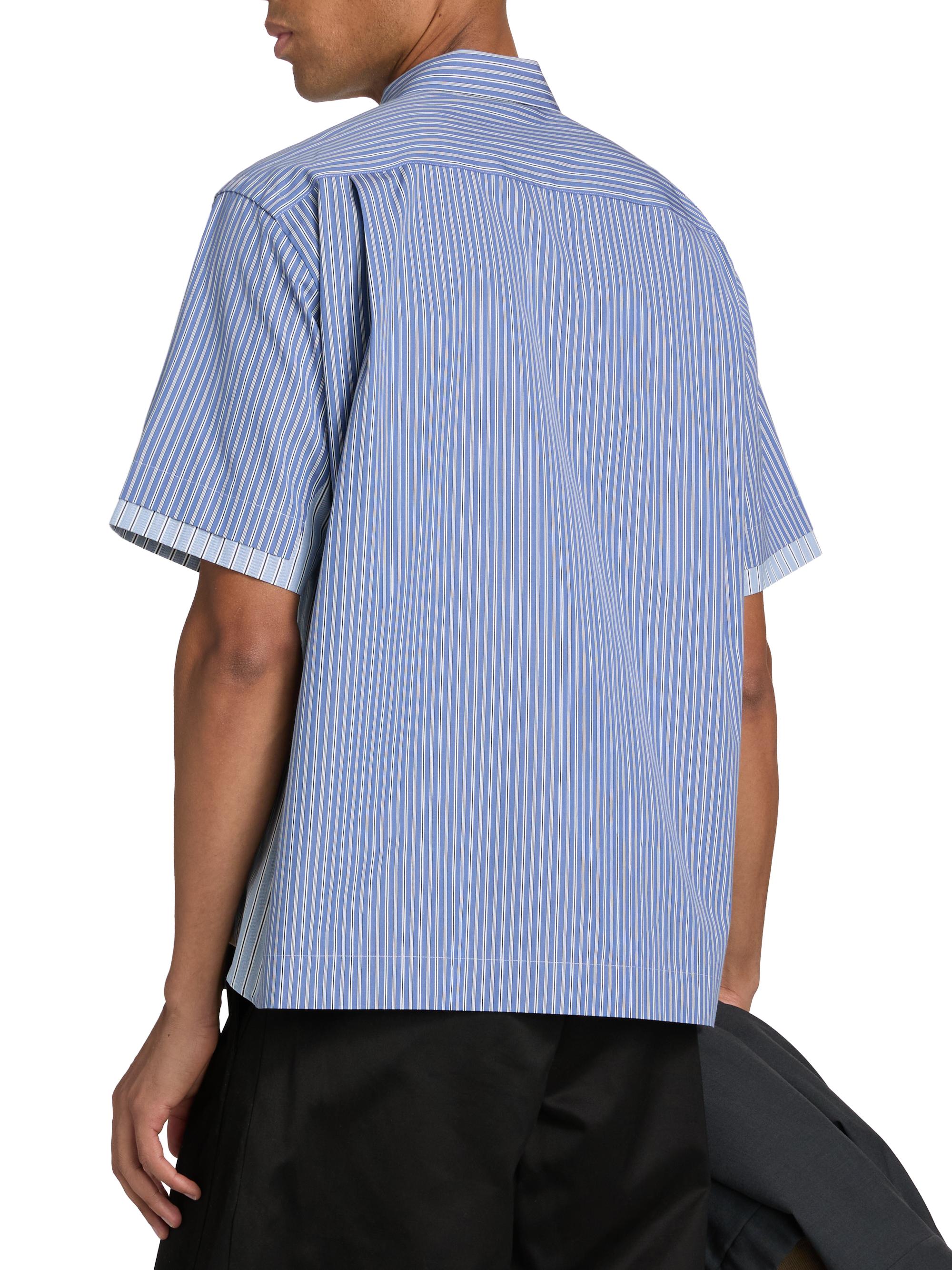 Sacai Striped Cotton Poplin Short-Sleeve Shirt | Saks Fifth Avenue