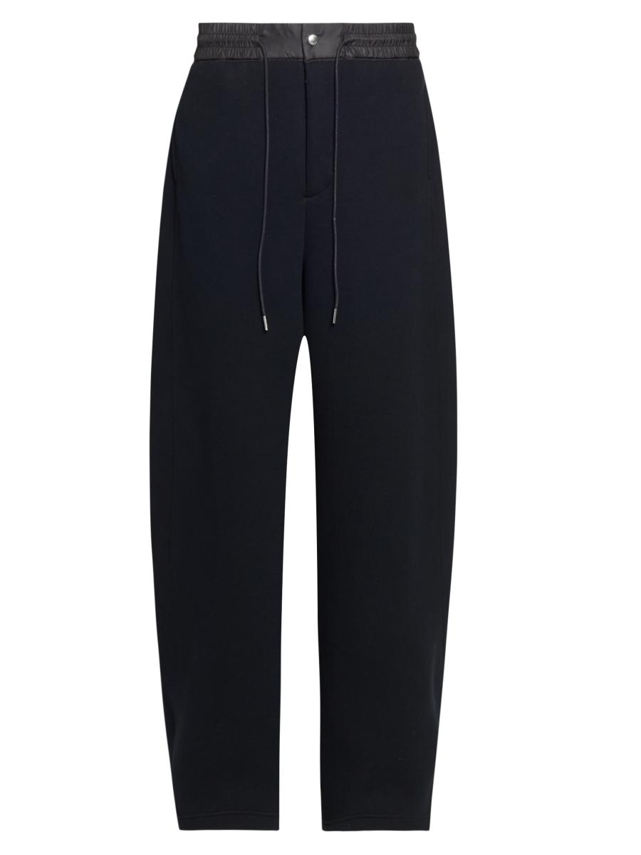 Sacai Men's Sponge Barrel-leg Sweatpants In Black