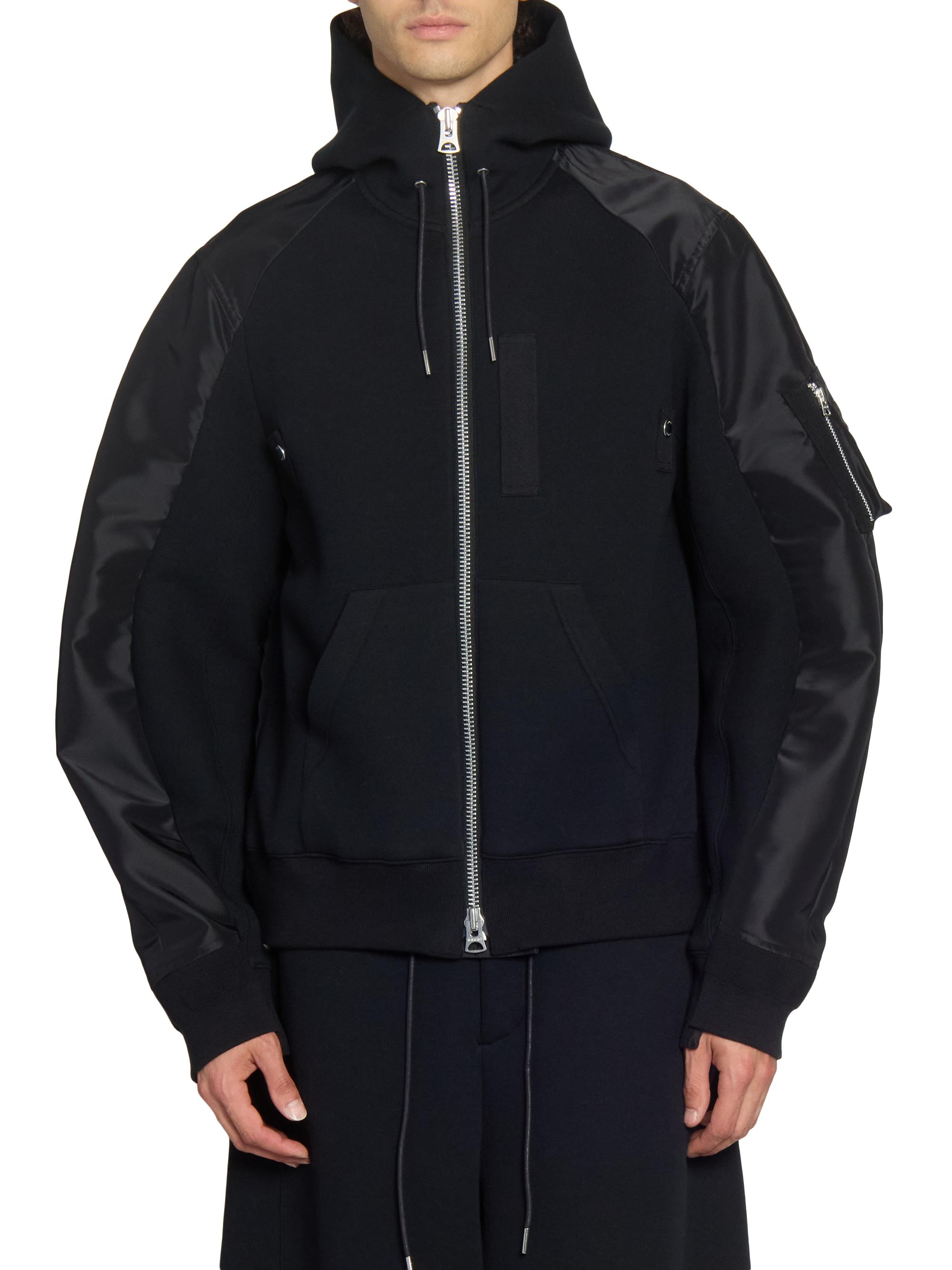 サカイ Sponge Sweat Hoodie ニット ドッキング パーカー Sacai Sponge Sweat Hoodie | Saks Fifth Avenue