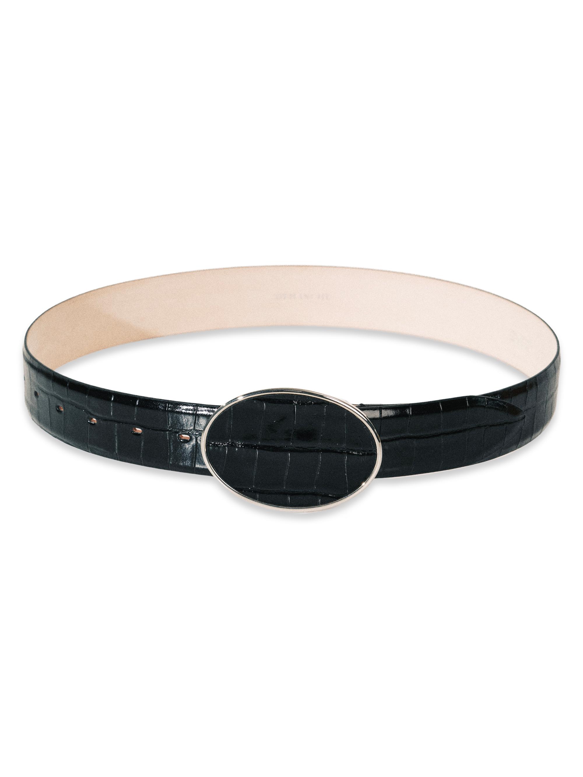 Resort Flint Croc-Embossed Leather Belt