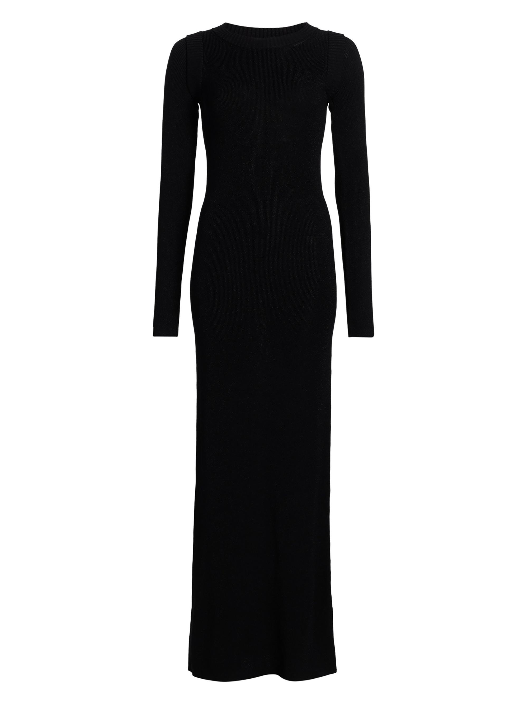 IRO Women's Stefania Maxi Knit Lurex Dress - Full Black Silver