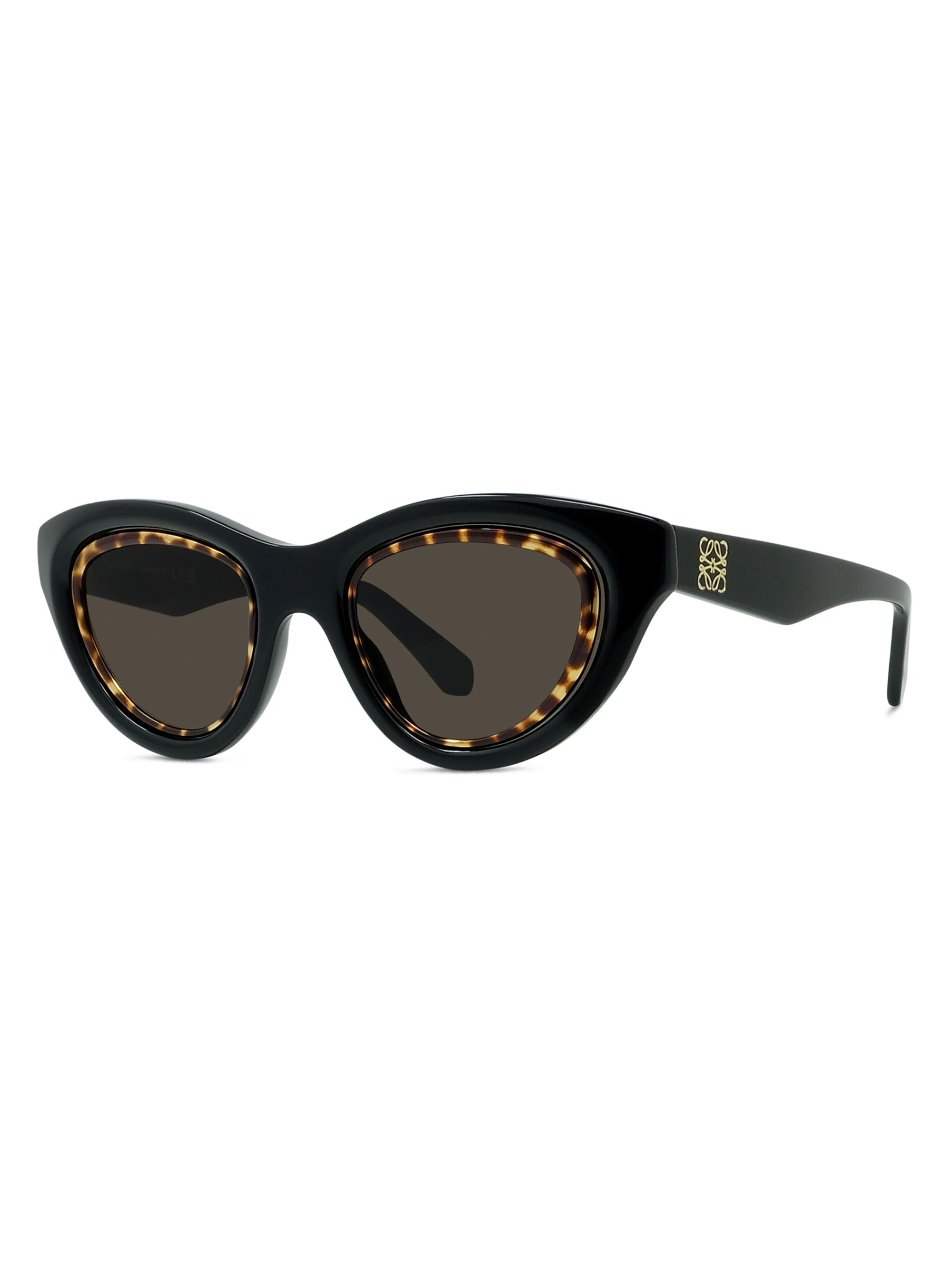 LOEWE Women's 55MM Cat-Eye Sunglasses - Black Brown