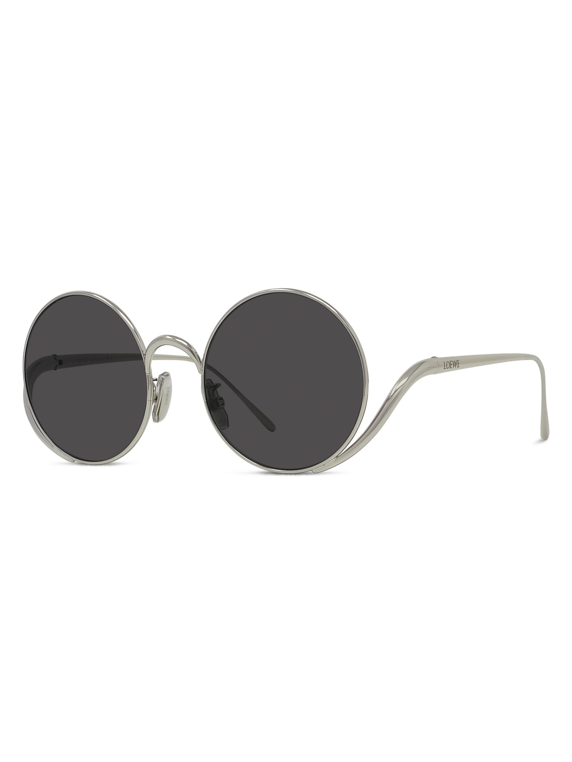 LOEWE Women's 50MM Round Sunglasses - Silver Grey | Thumbnail 9